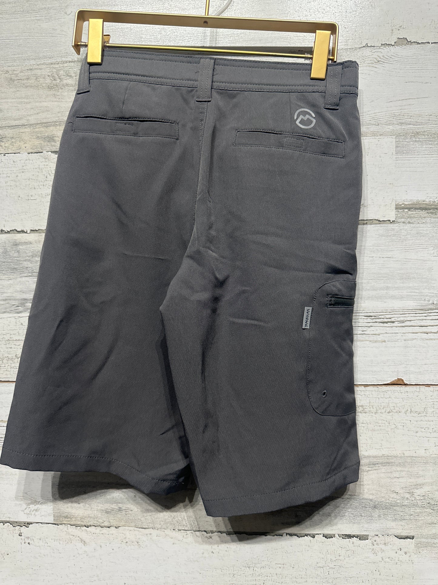 Boys Preowned Size 12 Magellan Fish Gear Grey Drifit Shorts - Very Good Used Condition