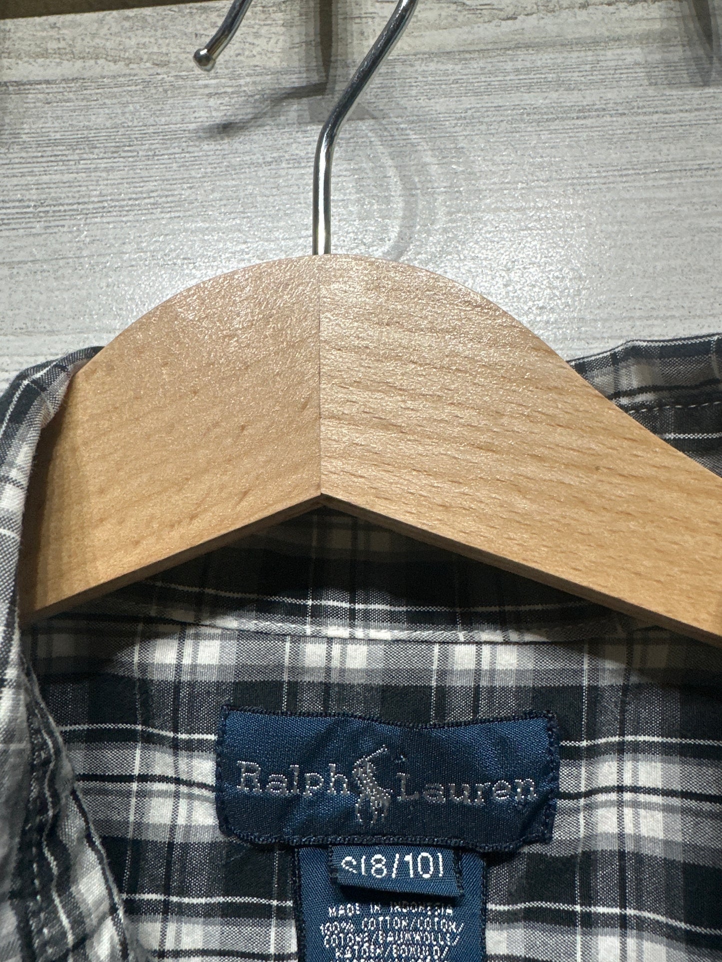 Size 8/10 (Small) Ralph Lauren Plaid Button Up Shirt  - Very Good Used Condition