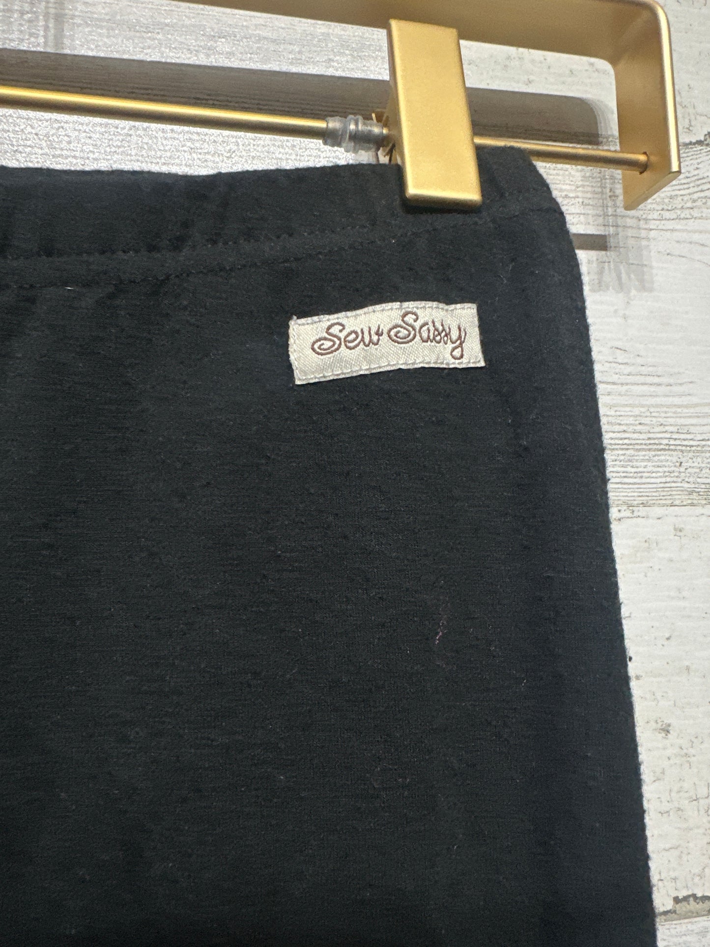 Size 8 Sew Sassy Black Ruffle Leggings - Good Used Condition*