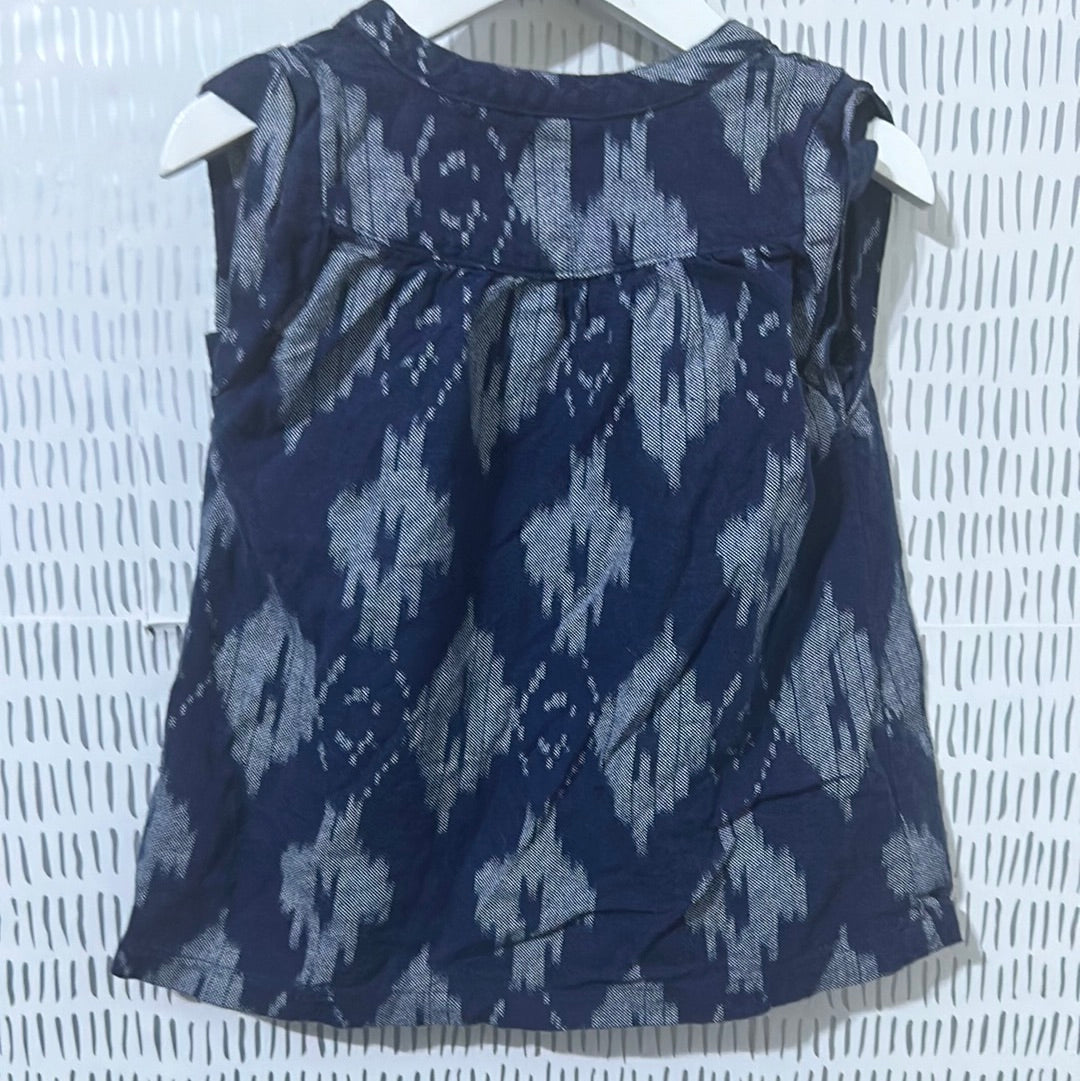 Girls Size 12-18m Old Navy blue patterned dress - good used condition