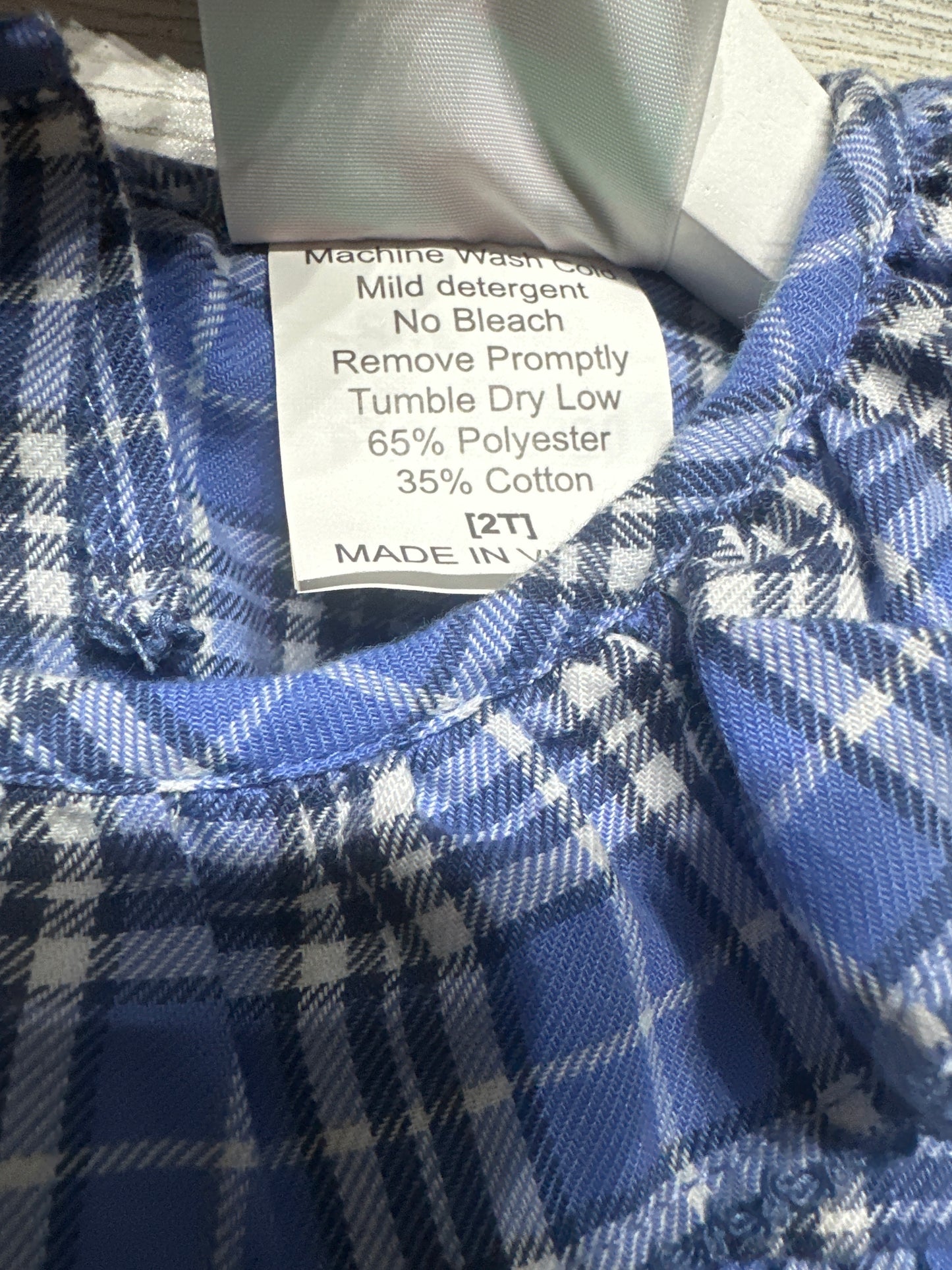 Girls Size 2t Shrimp and Grits Blue Plaid Dress - Very Good Used Condition