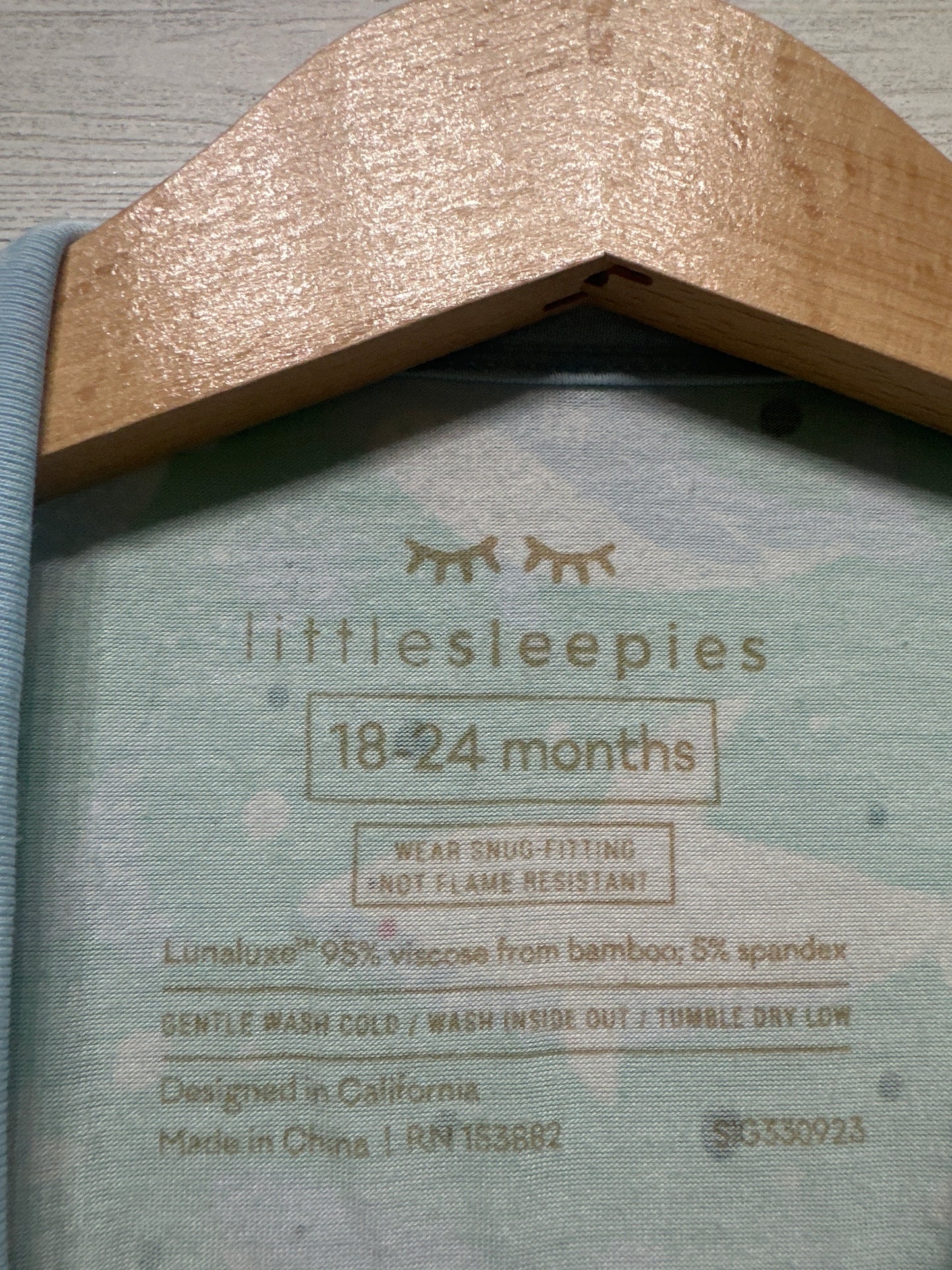 Size 18-24m Little Sleepies Bamboo Shorts PJ Set - Play Condition*