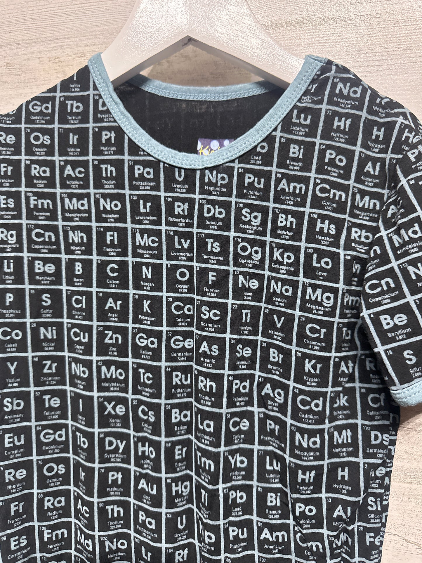 Boys Size 10 Kickee Pants Bamboo Periodic Table Fitted Pajama Set - Very Good Used Condition