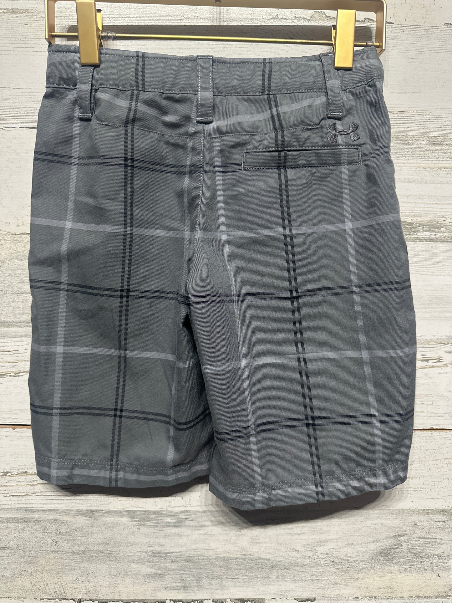 Boys Size 8 / YSM Under Armour Plaid Adjustable Waist Shorts - Very Good Used Condition