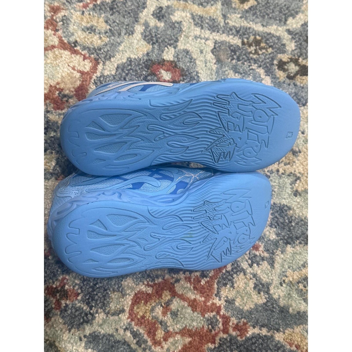 Puma MB.03 LaFrance Boys Size Youth 1 Light Blue White Basketball Shoes