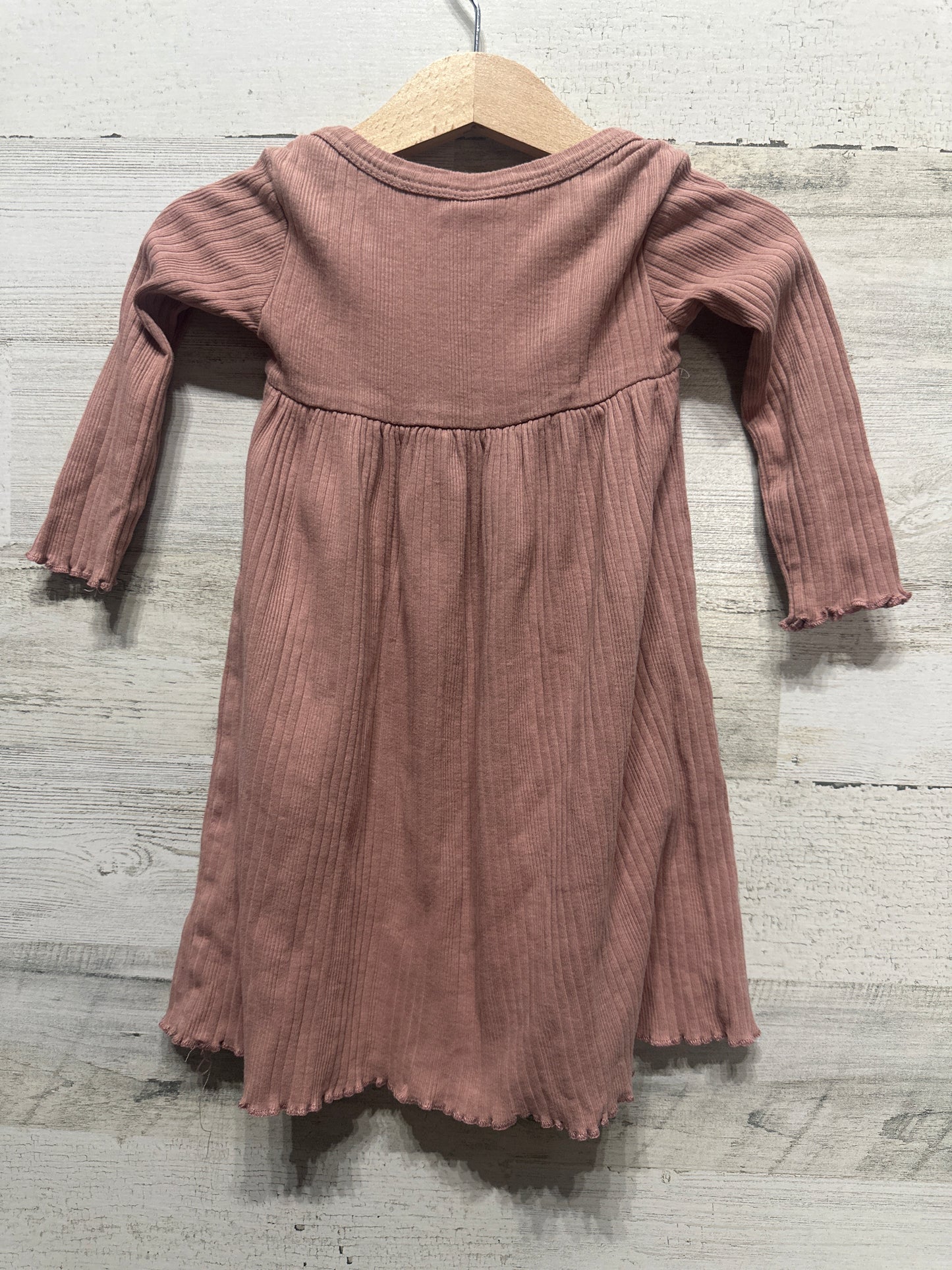 Girls Size 12-18m Kate Quinn Organic Cotton Ribbed Dress - Very Good Used Condition