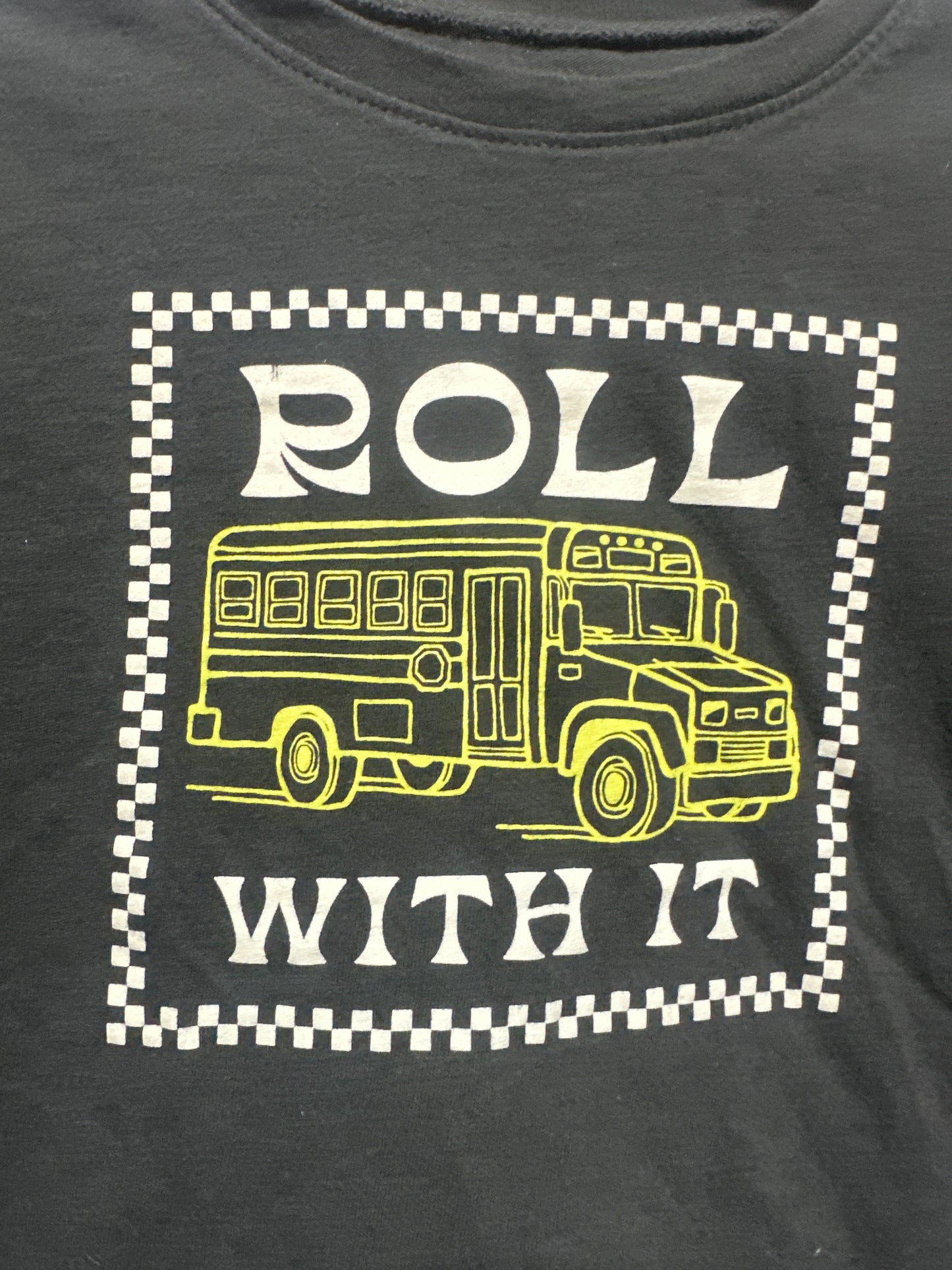 Boys 5t Old Navy Roll With It Bus Long Sleeve Tee - Good Used Condition