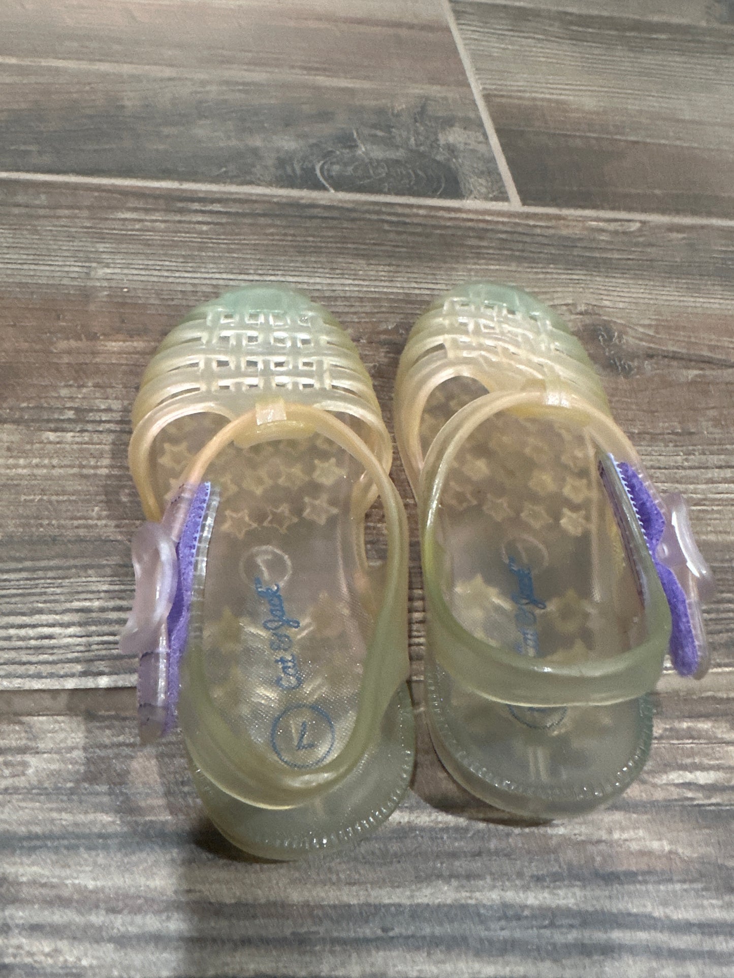 Girls Size 7 Toddler Cat and Jack Sandals - Good Used Condition