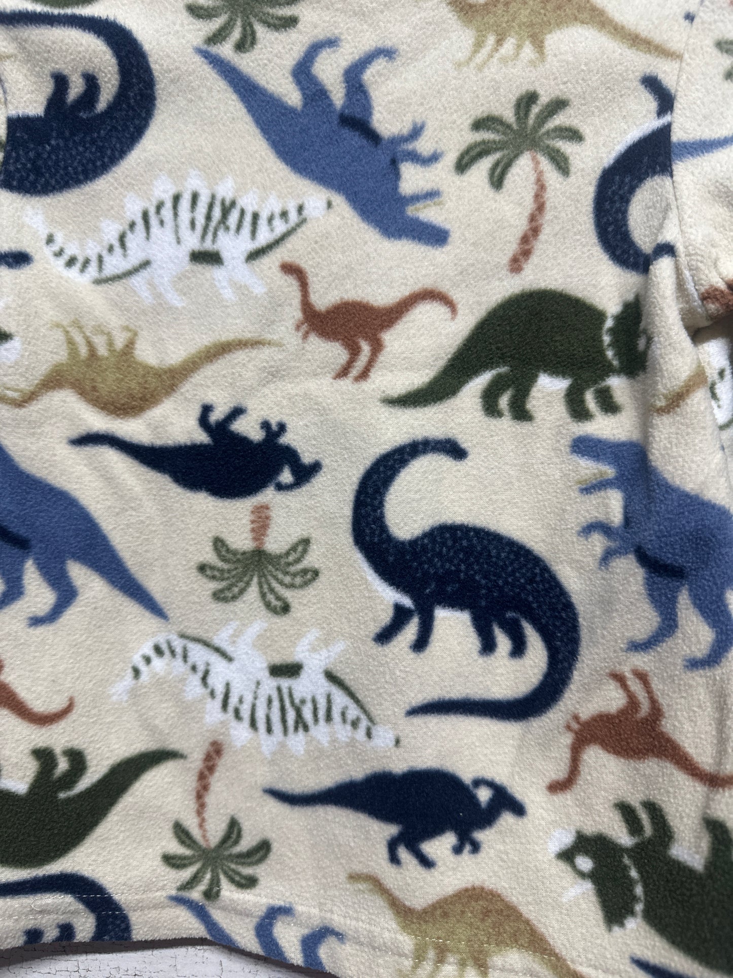 Size 2t Old Navy Dino Fleece Pajama Set - Good Used Condition