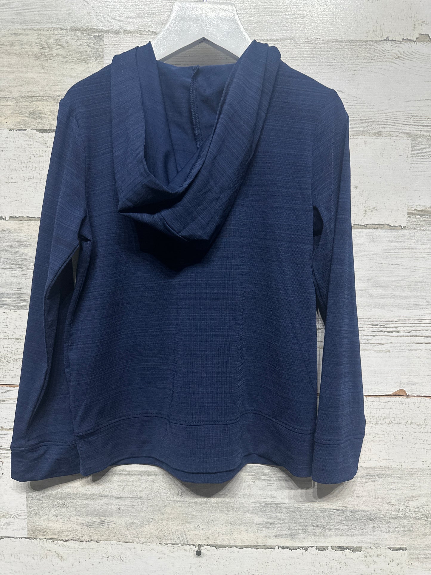 Boys Size XS 4-5 Lands End Navy Hooded Rashguard - Very Good Used Condition