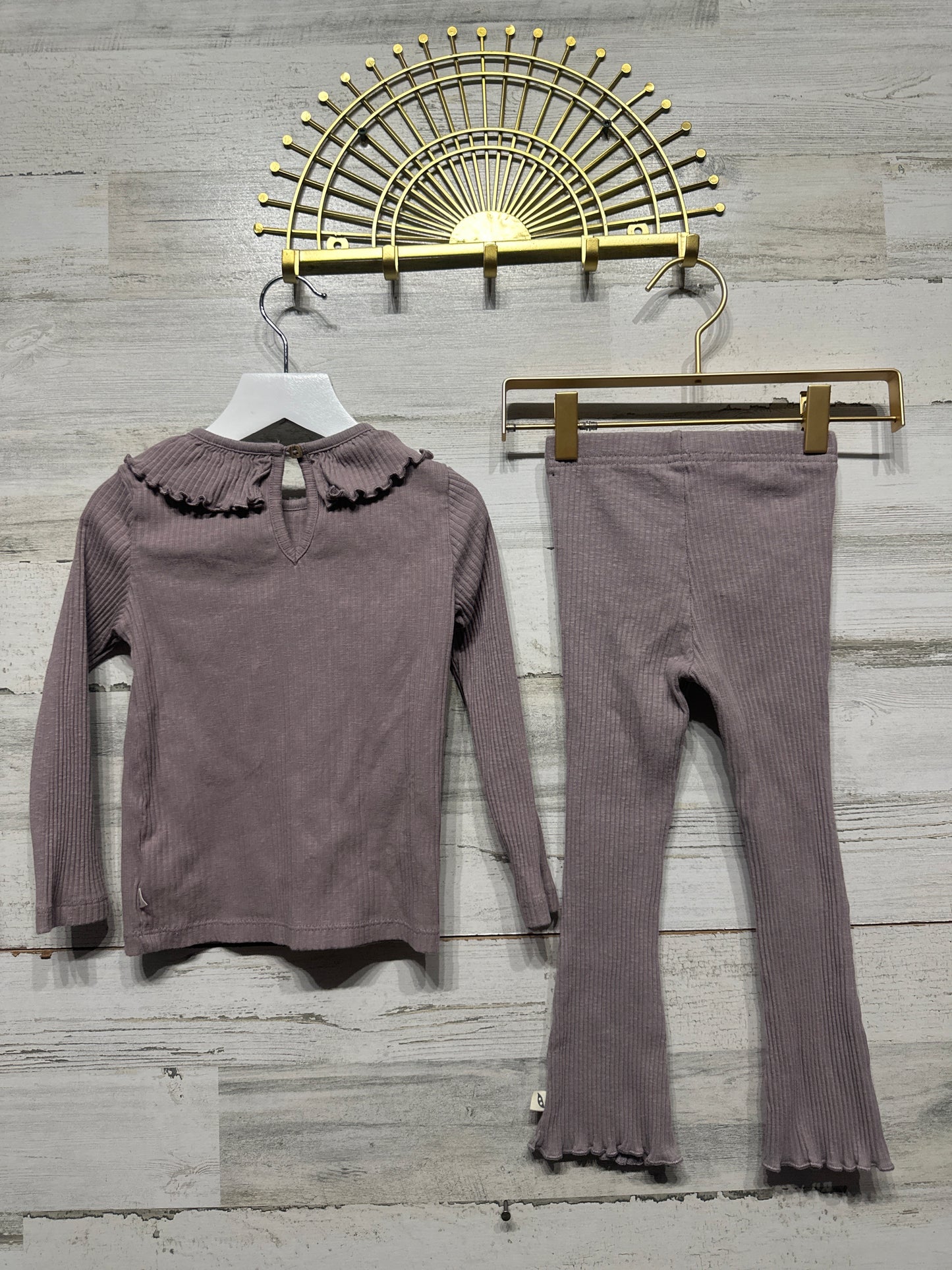 Size 3t Easy Peasy Organic Cotton Ribbed Two Piece Set - Very Good Used Condition