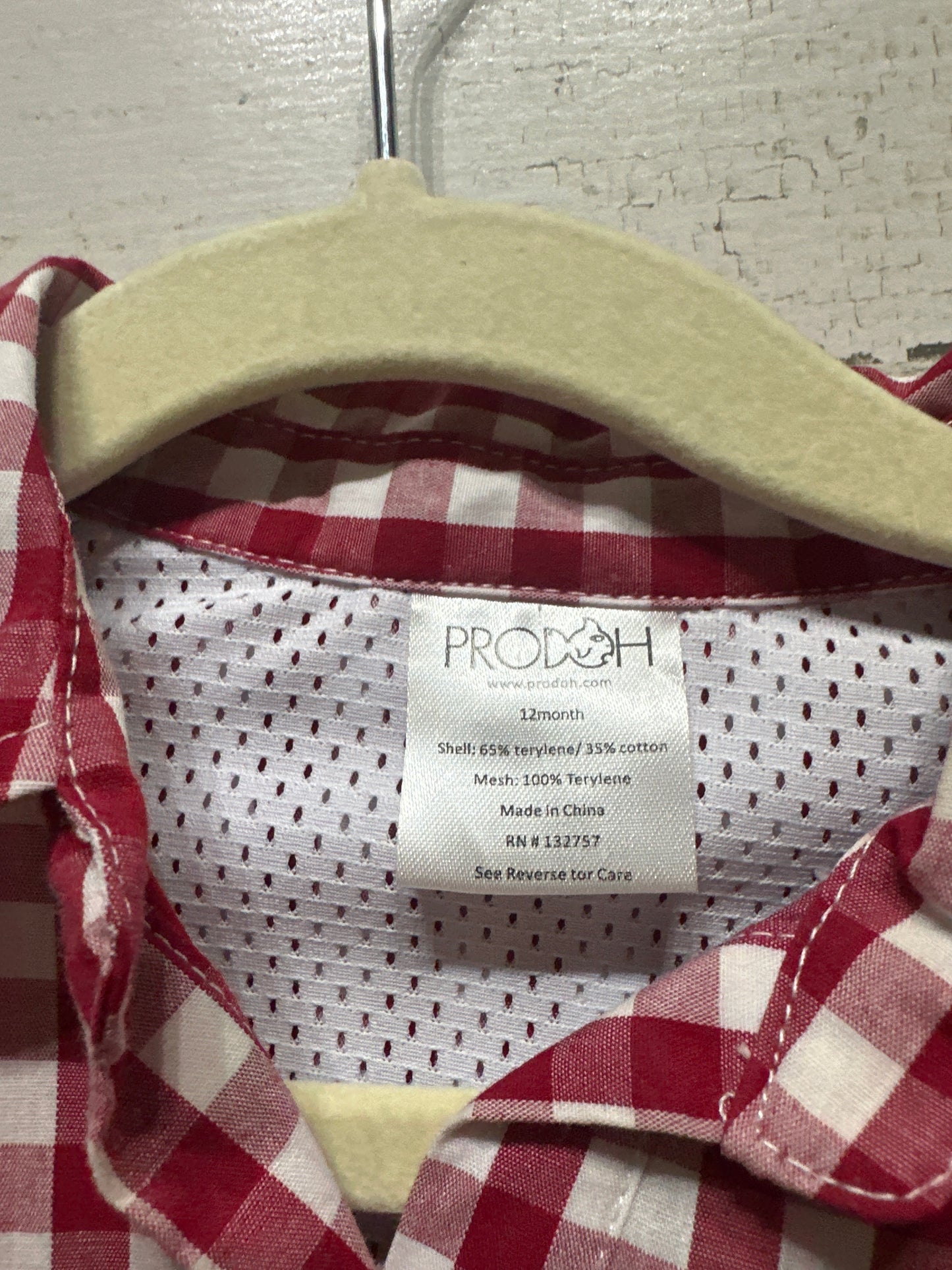 Girls Size 12m Prodoh Plaid Fishing Dress - Play Condition*