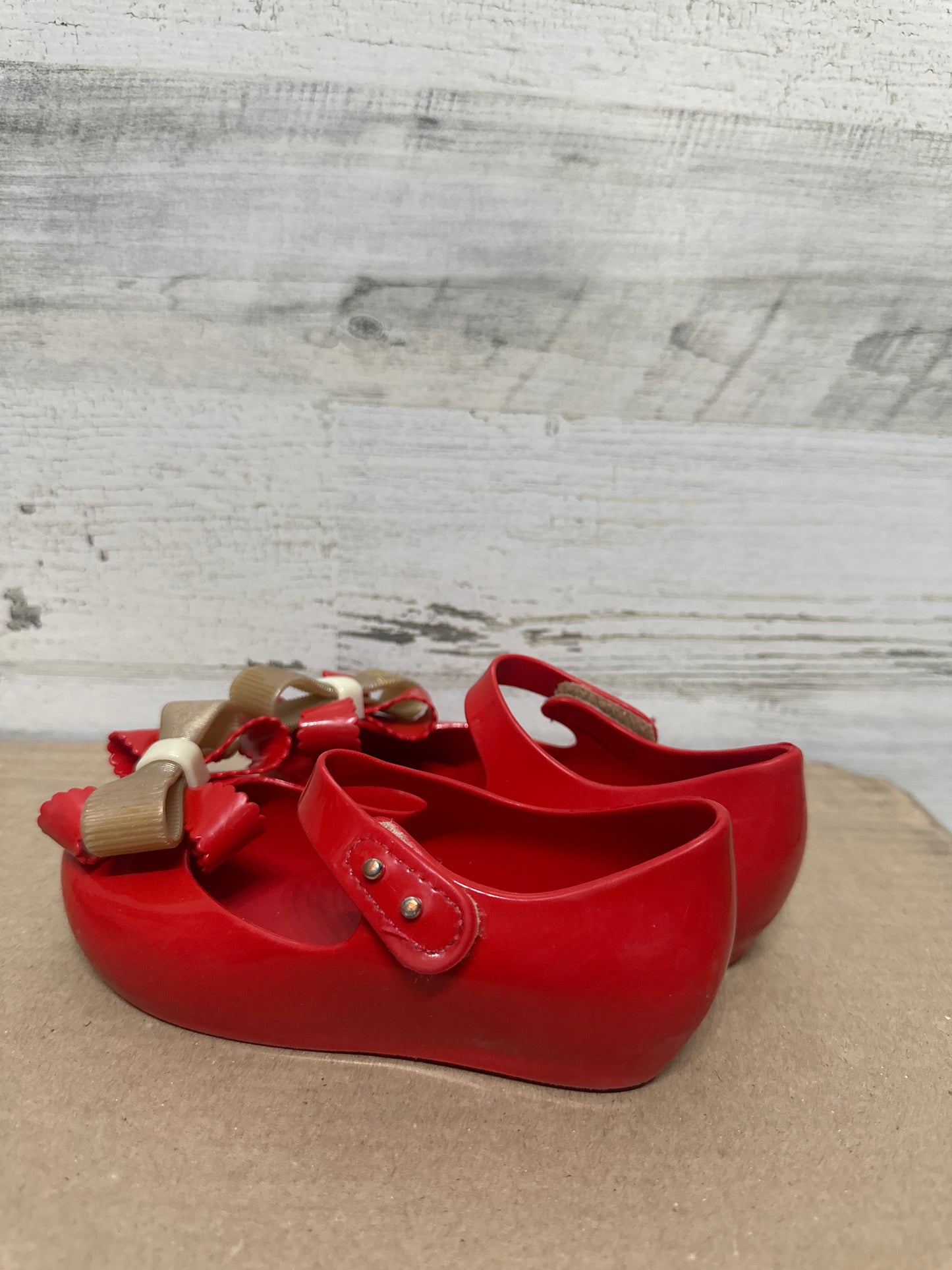 Size 10 Toddler Mini Melissa Red Bow Shoes - Good Used Condition*