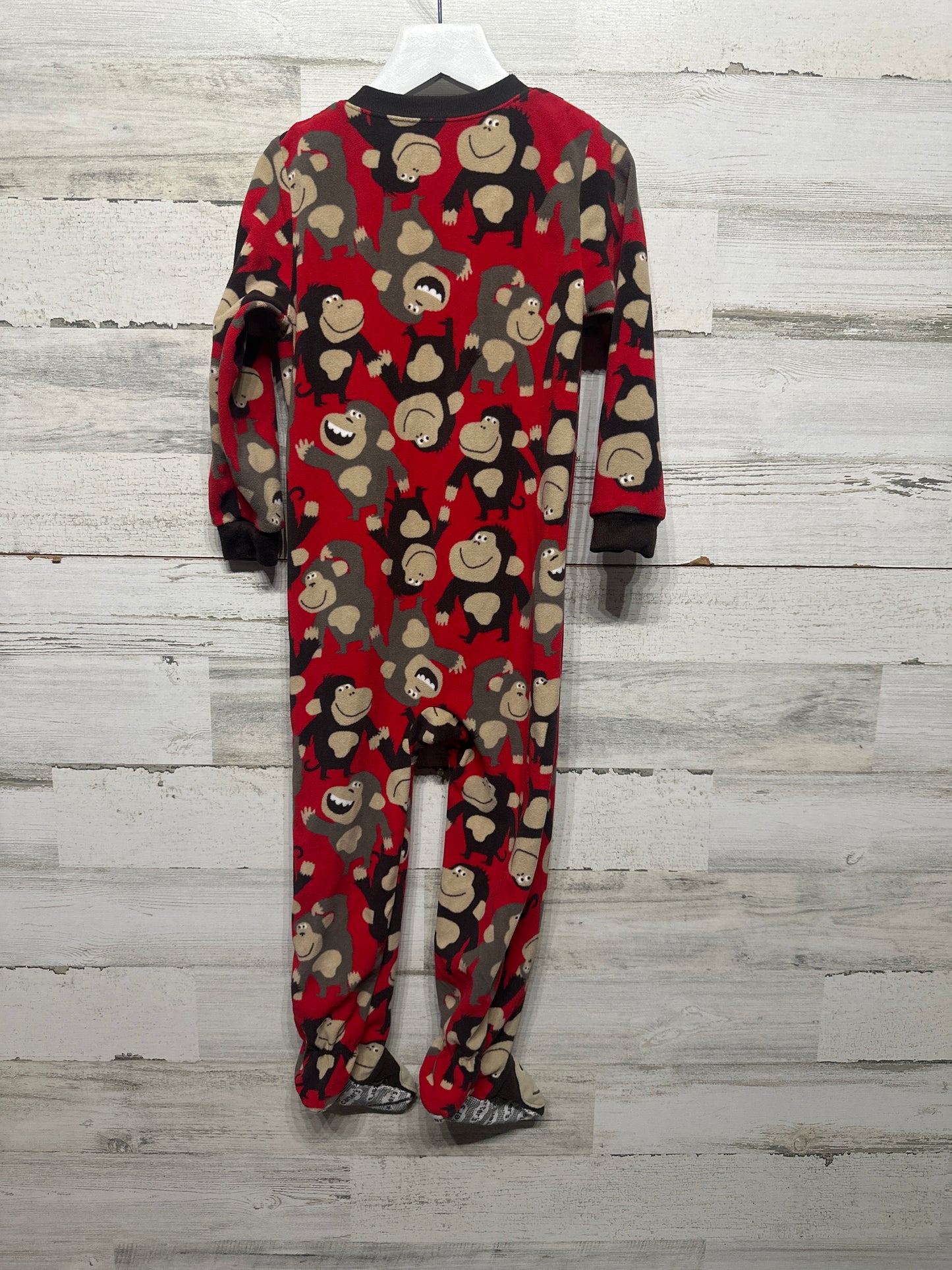 Boys Size 4t Carter’s Fleece Monkey Footie - Very Good Used Condition
