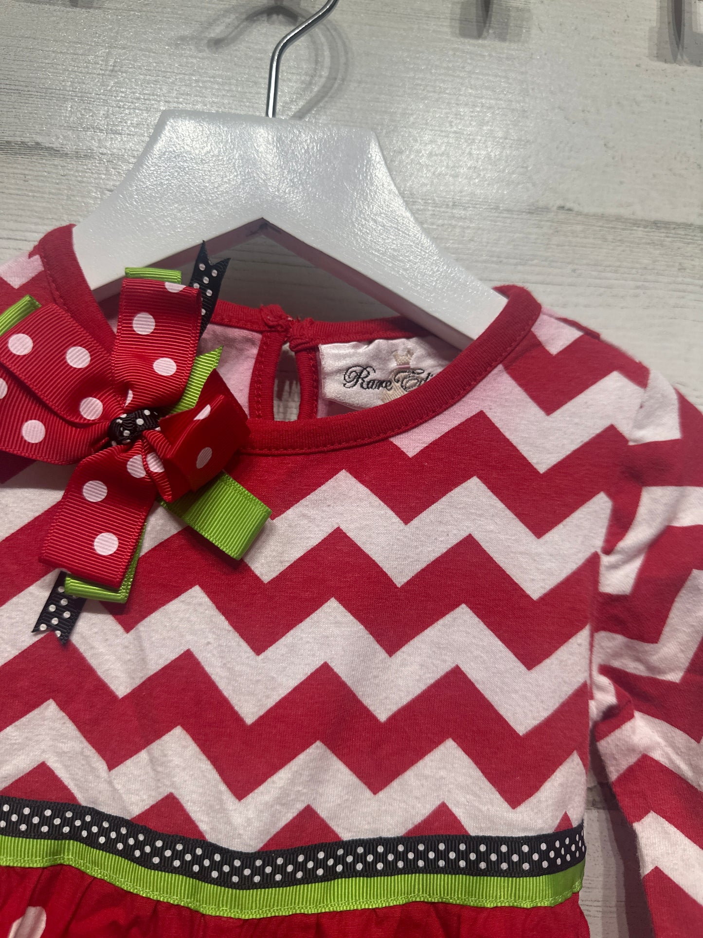 Girls Size 18m Rare Editions Red and White Romper - Play Condition**