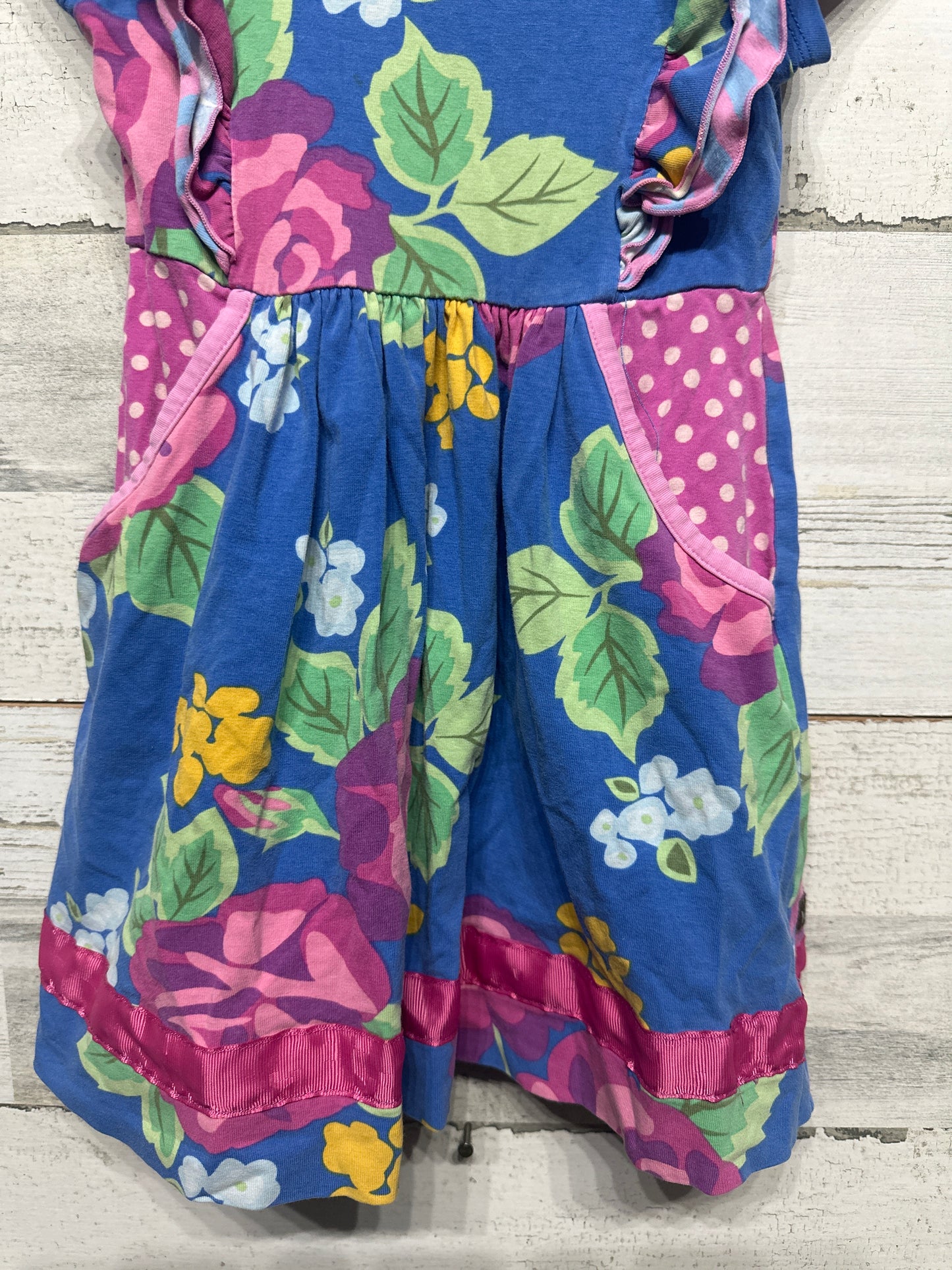 Girls Size 4 Matilda Jane Floral Dress With Pockets - Good Used Condition