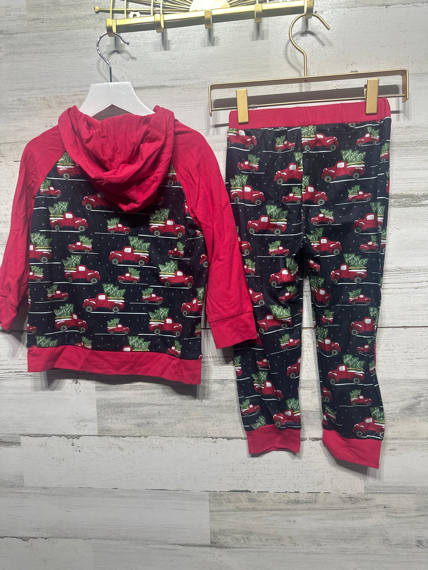 Boys Size 3t Holiday Little Red Truck Outfit Set - Very Good Used Condition
