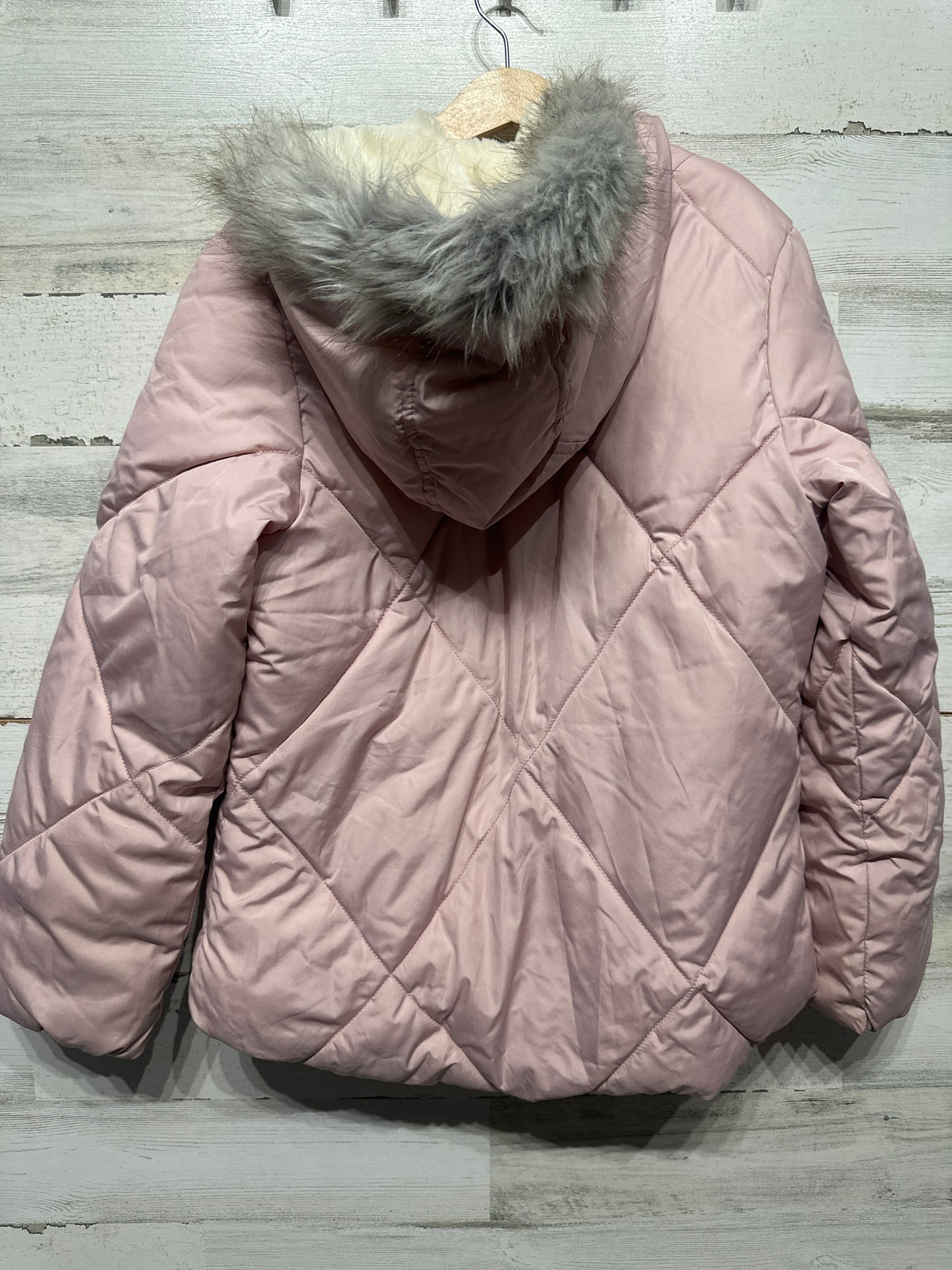 Girls Size Large (10-12) Old Navy Faux Fur Lined Hooded Coat - Play Condition*
