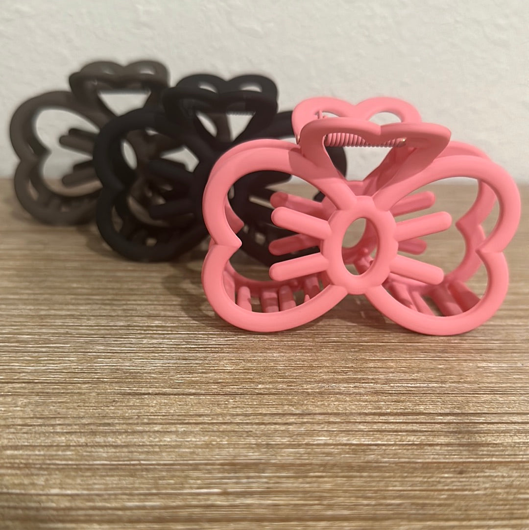 Girls Bow Shape Hair Clip (Set of Three) - New In Bag