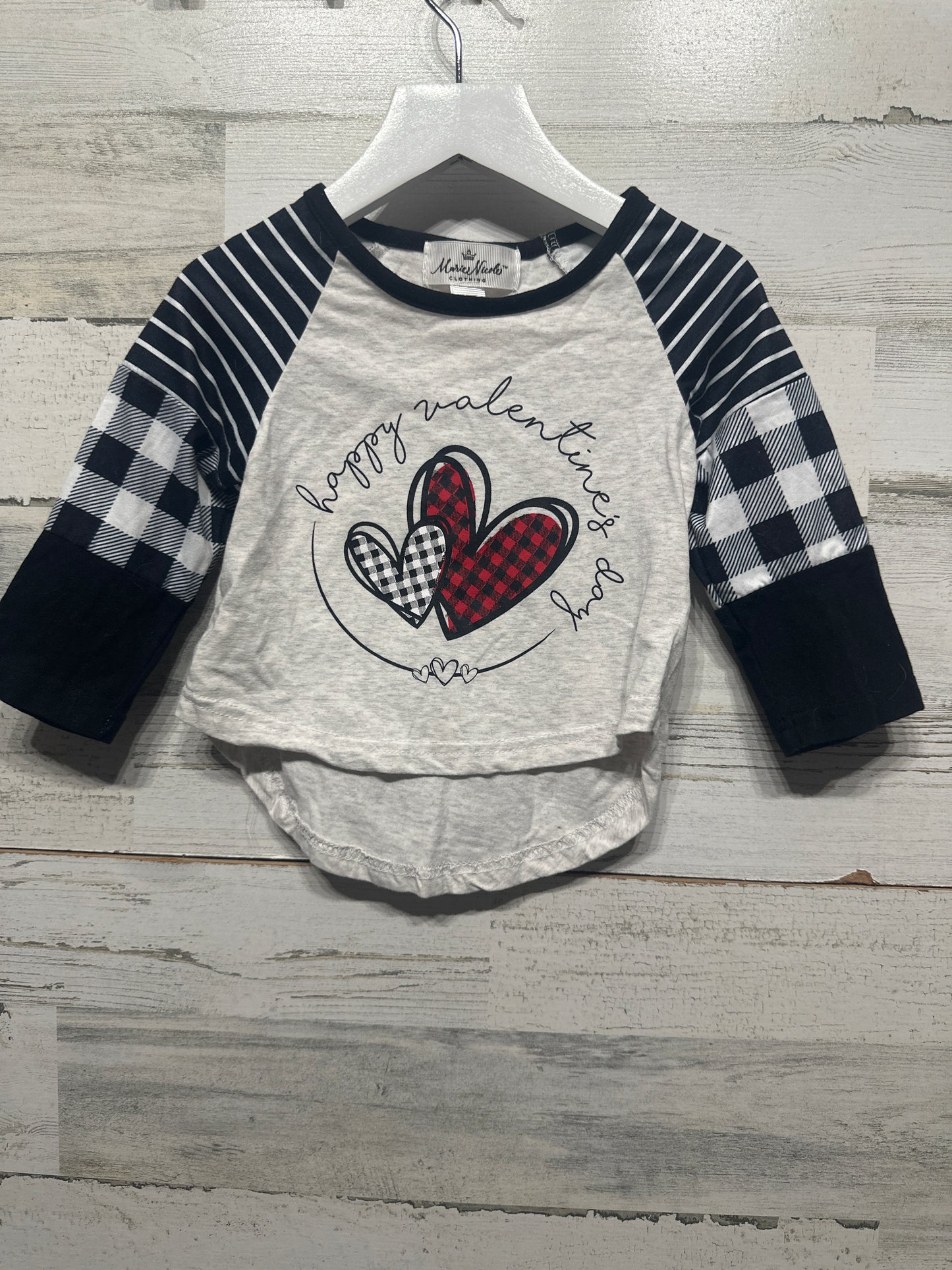 Girls Size 12-18m Marie Nicole Happy Valentines Day Shirt - Good Used Condition
