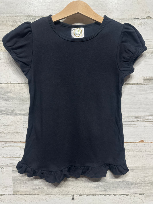 Size 8 Blanks Boutique Black Ruffle Shirt - Good Used Condition
