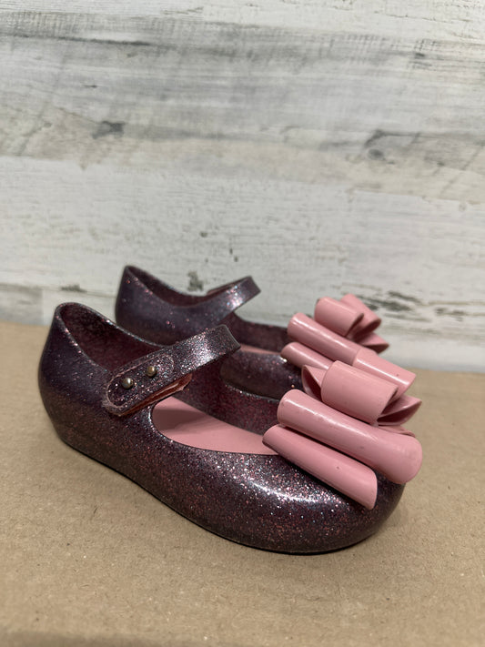 Size 11 Toddler Mini Melissa Sparkle Bow Shoes - Good Used Condition*