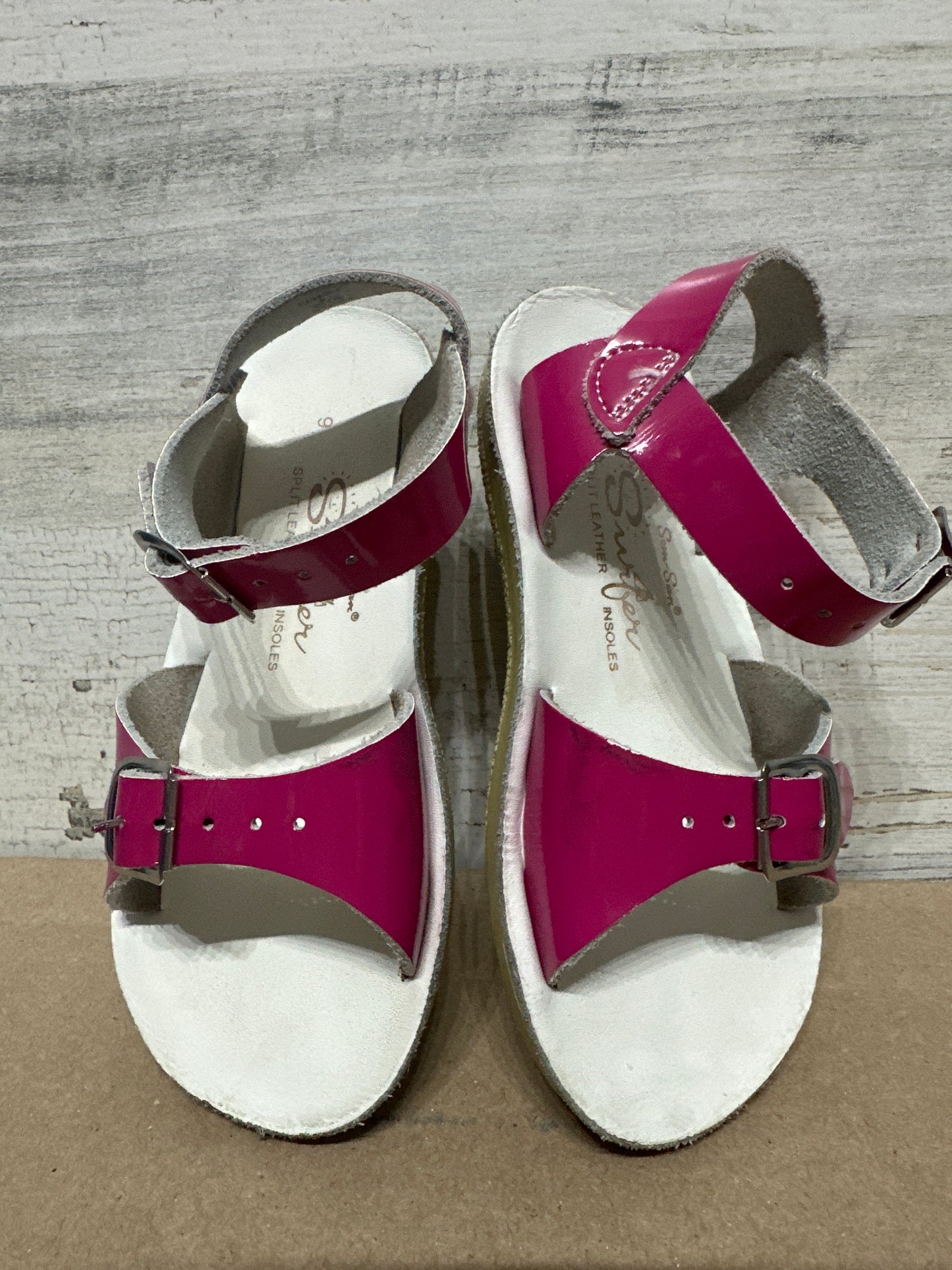 Girls Size 9 Toddler Sun San Surfers Sandals - Good Used Condition