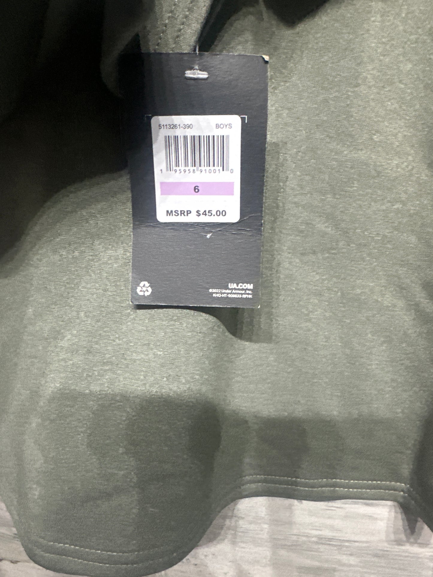 Under Armour Quarter Zip Pullover Boys Size 6 NWT