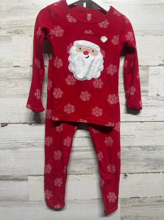 Size 4t Just One You Holiday Santa Pajama Set - Good Used Condition