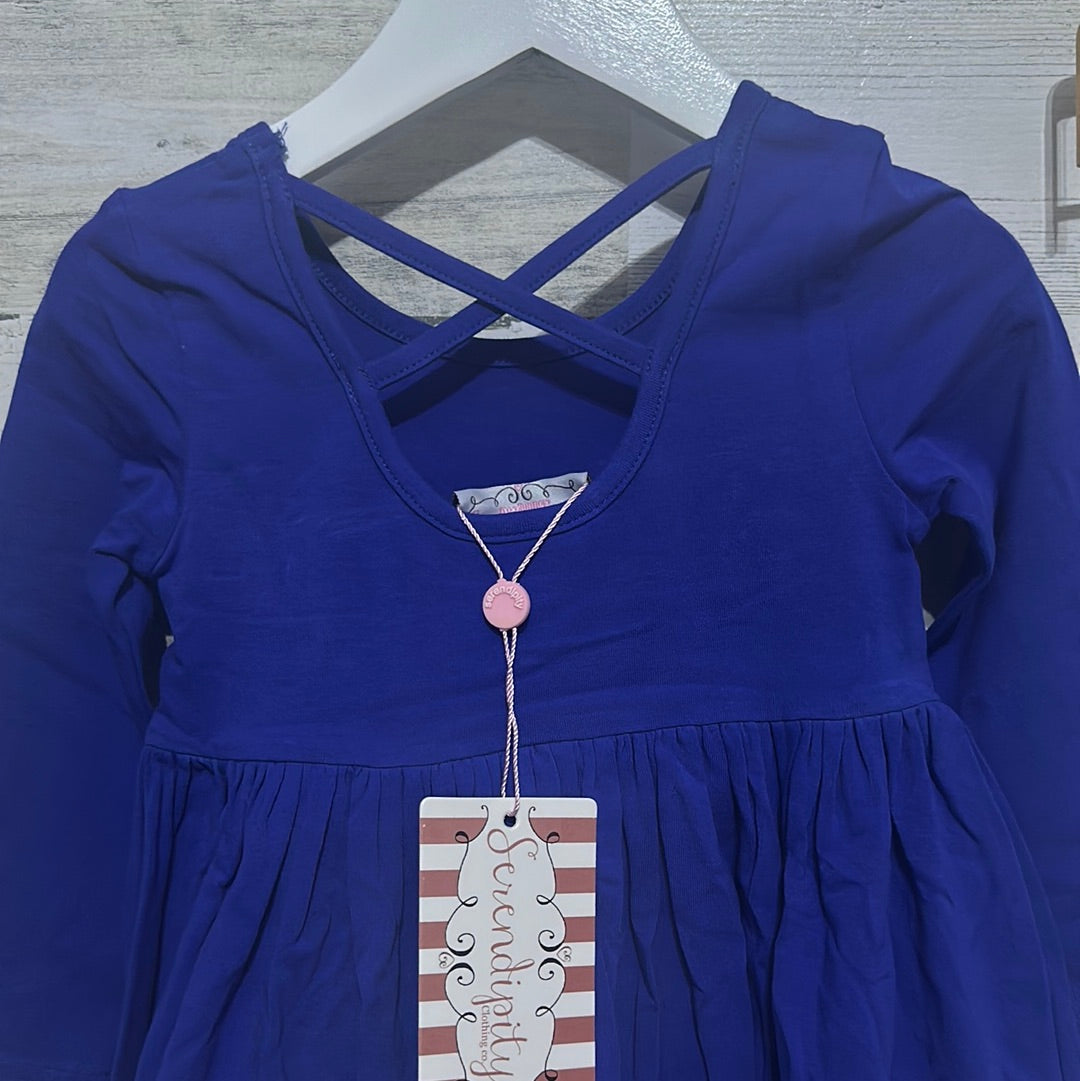 Girls Size 2t Serendipity royal blue dress with leggings - new with tags