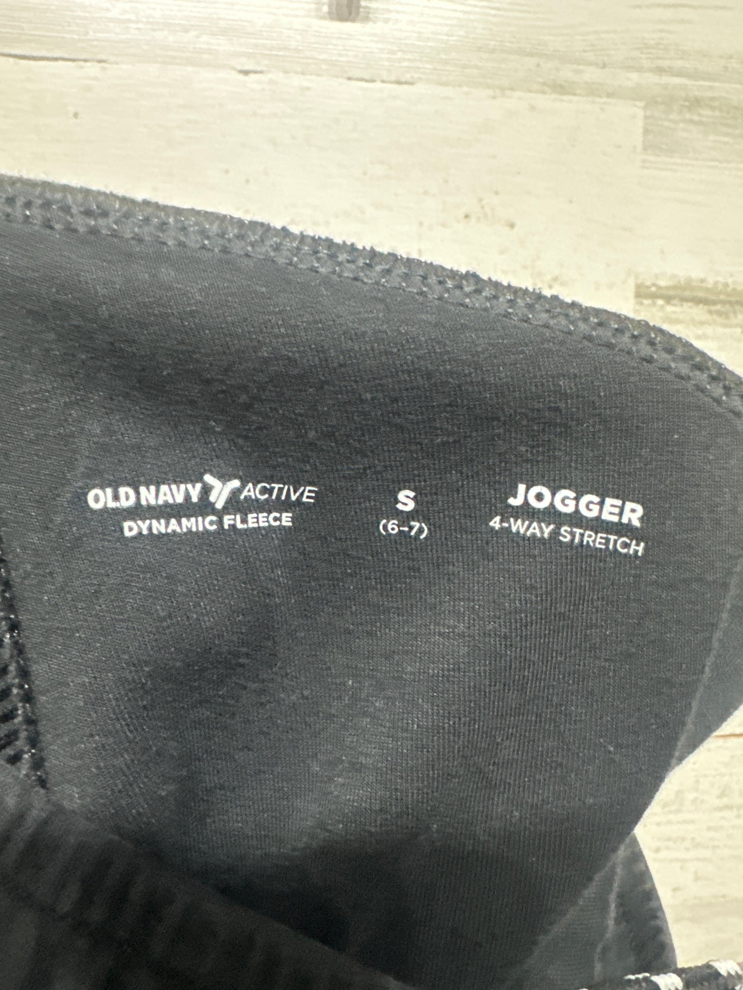 Boys Size 6/7 Small Old Navy Black Active Jogger Pants - Good Used Condition