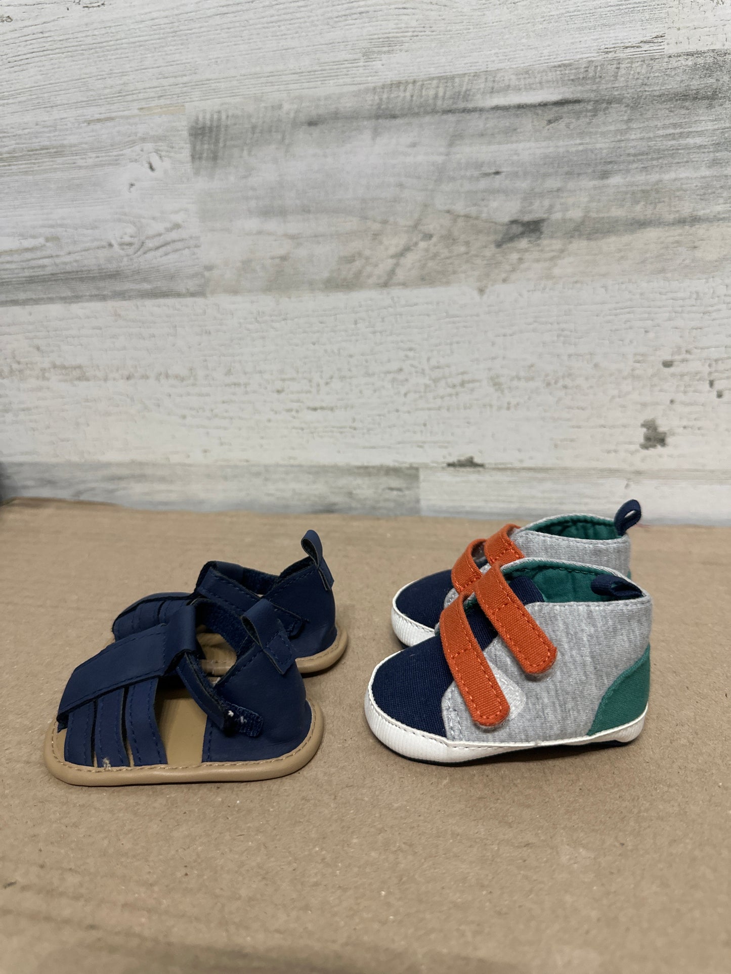 Newborn Sandals and Velcro Sneakers  - Very Good Used Condition
