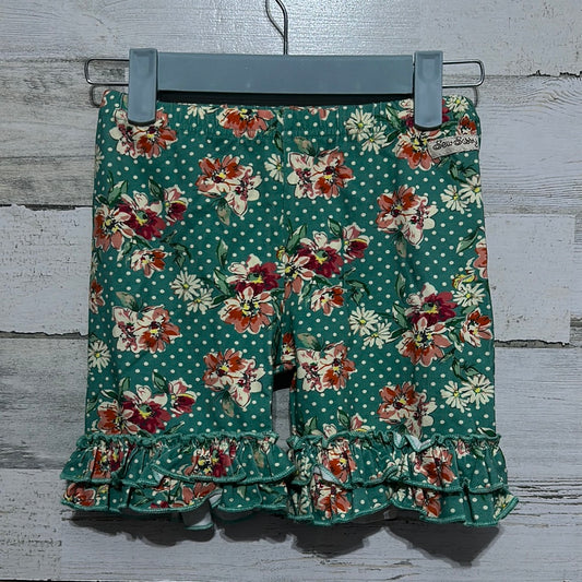 Girls Size 10 Sew Sassy floral ruffle shorts- very good used condition