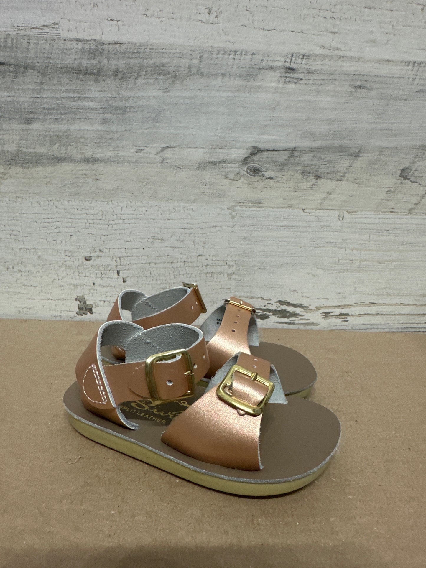 Girls Size 4 Toddler Sun San Rose Gold Surfer Sandals - New Without Box