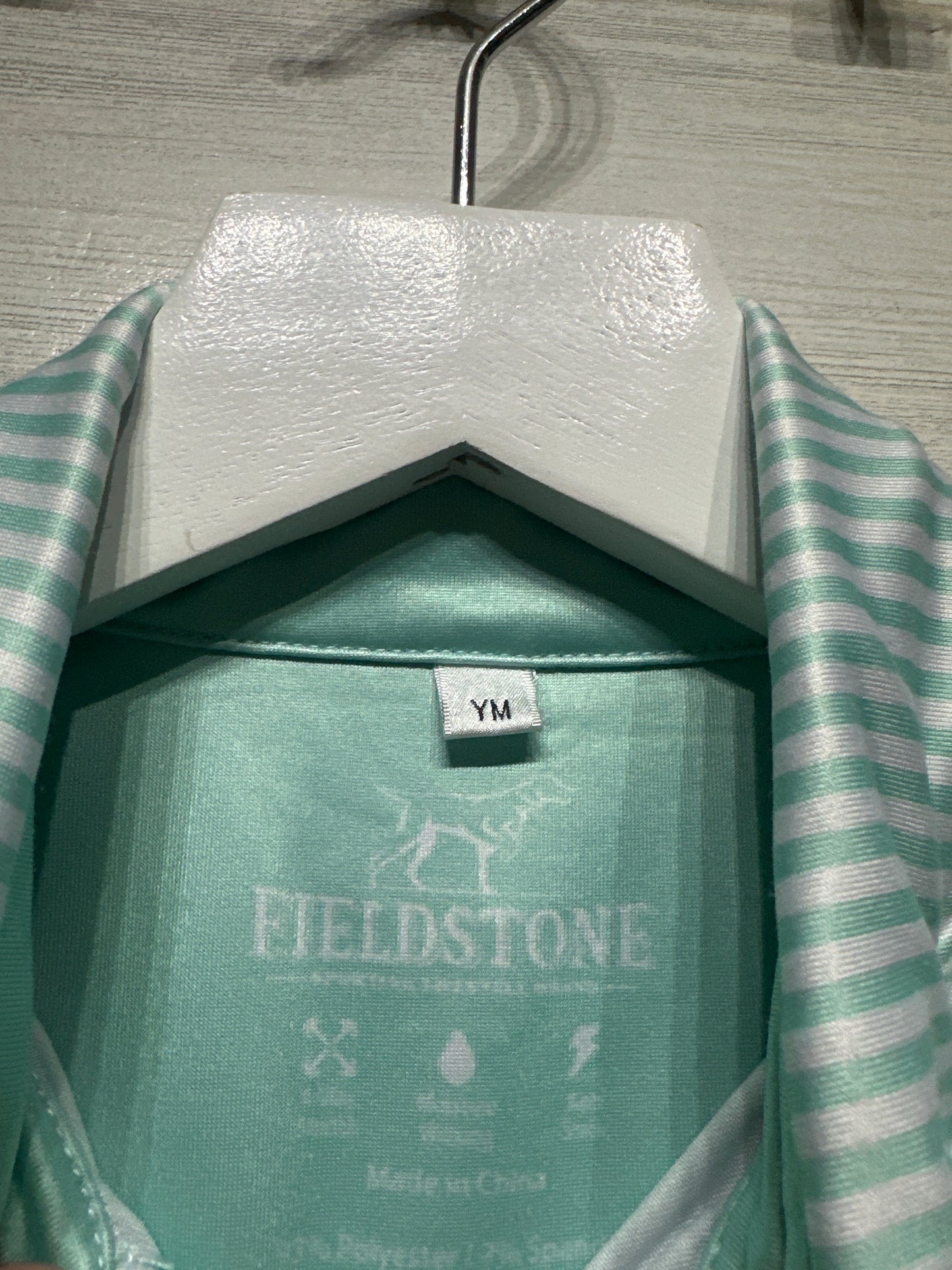 Size Youth Medium (10-12) Fieldstone Performance Polo Shirt - Very Good Used Condition
