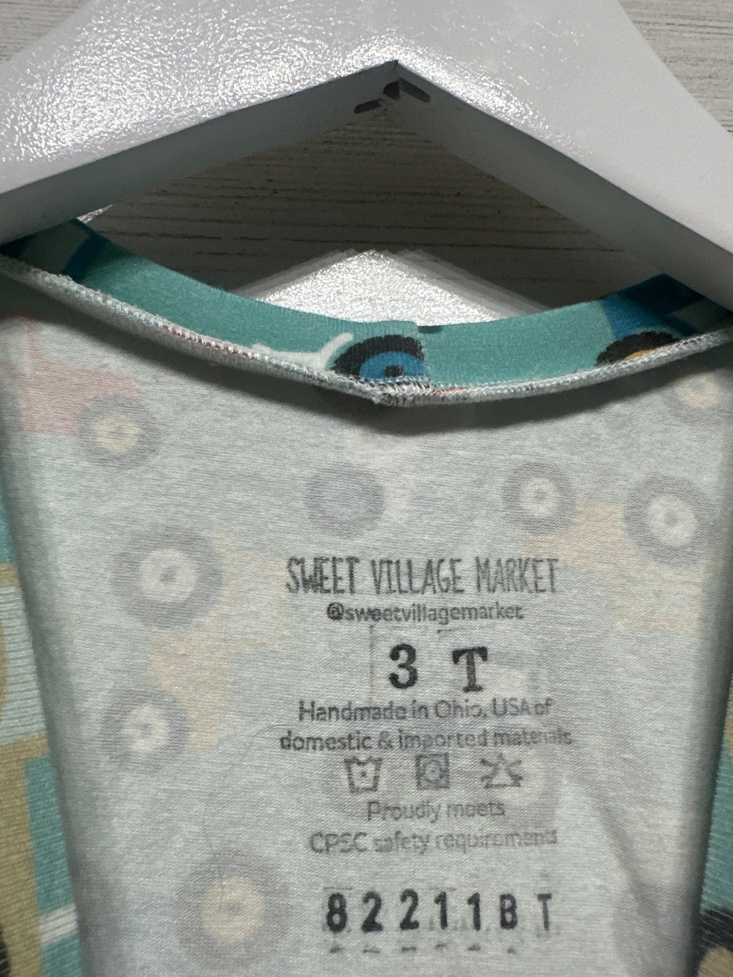 Boys Size 3t Sweet Village Market Handmade Tractor Shirt - Good Used Condition