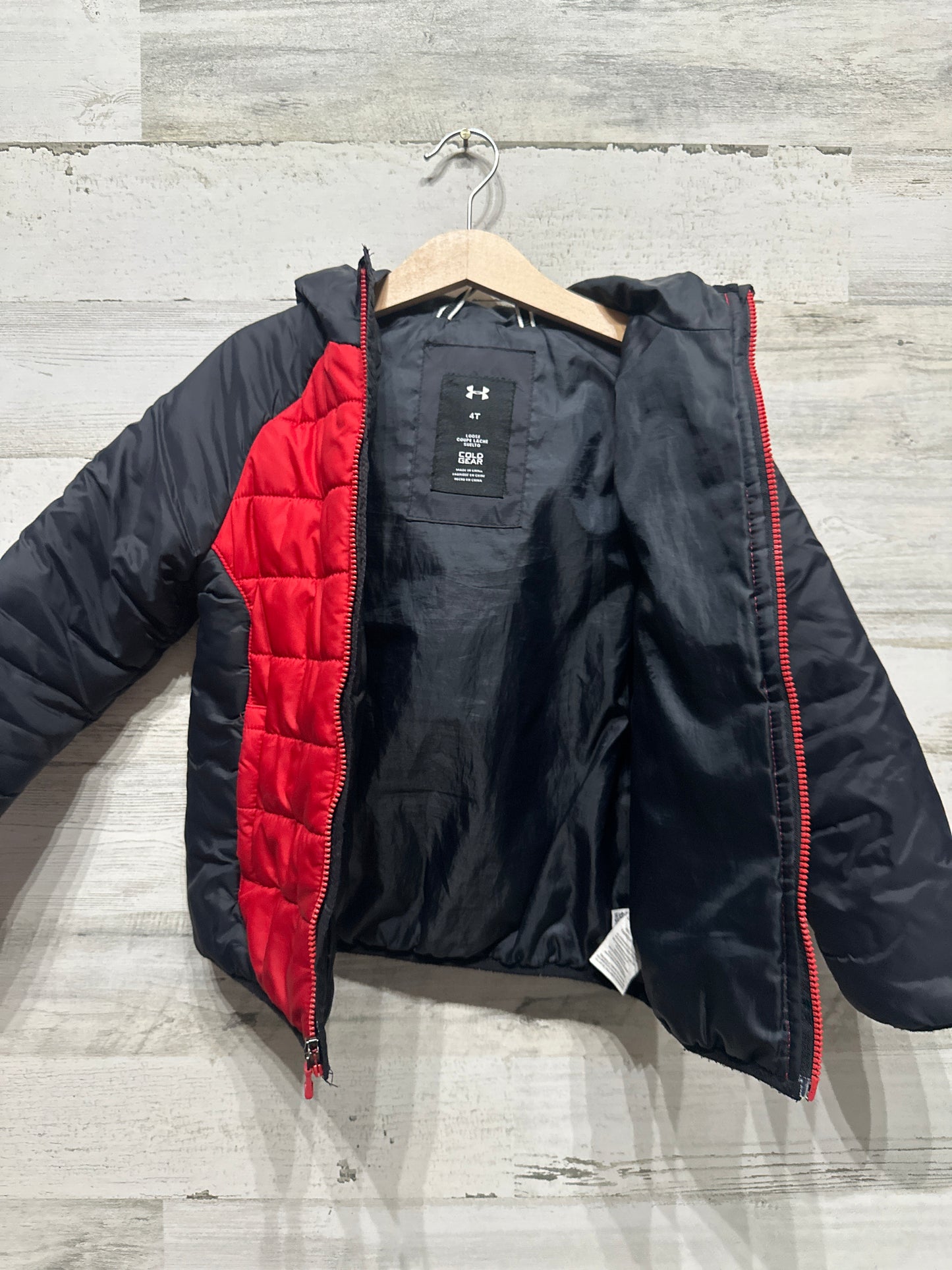 Boys Size 4t Loose Under Armour Cold Gear Coat - Very Good Used Condition