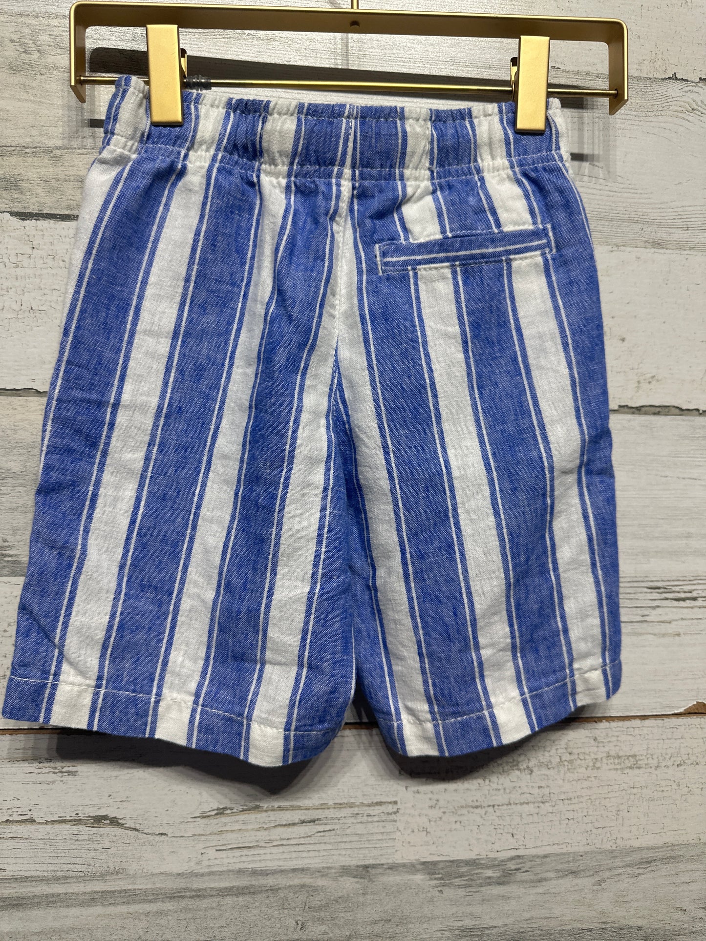 Boys Size 5 (XS) Gap X Disney Linen Blend Striped Embroidered Mickey Shorts - Very Good Used Condition