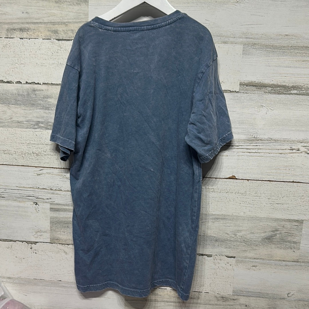 Boys Size 14/16 First Wave Blue Shirt - Good Used Condition