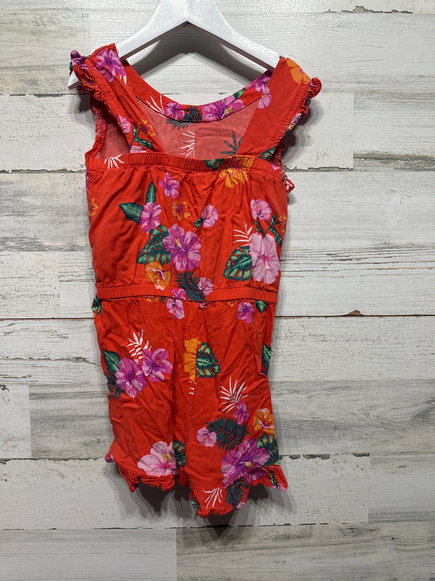 Girls Size 6/6x Wonder Nation Small Floral Romper - Good Used Condition