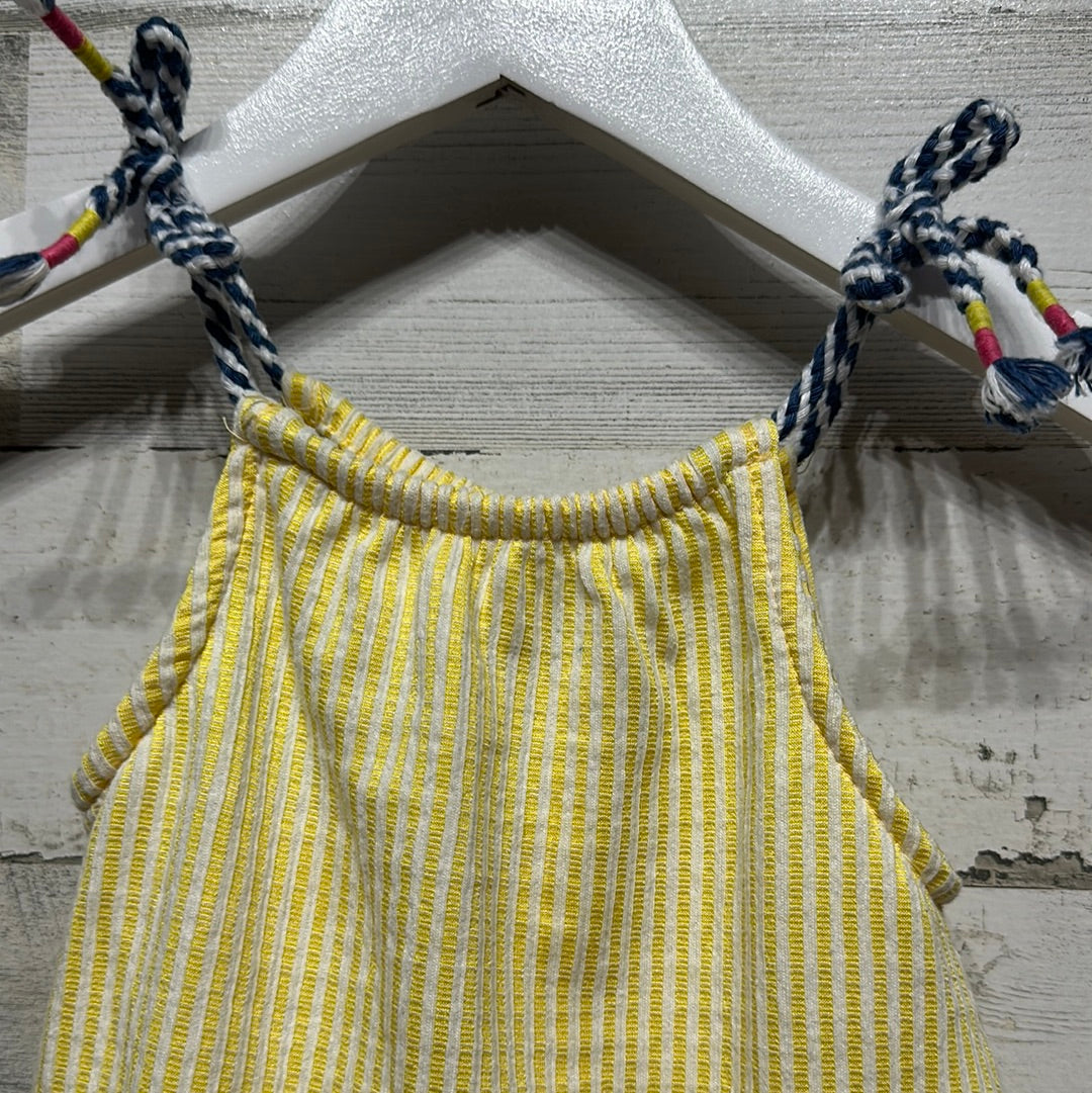 Girls Size 12m Vince Camuto Yellow Striped Dress - Good Used Condition