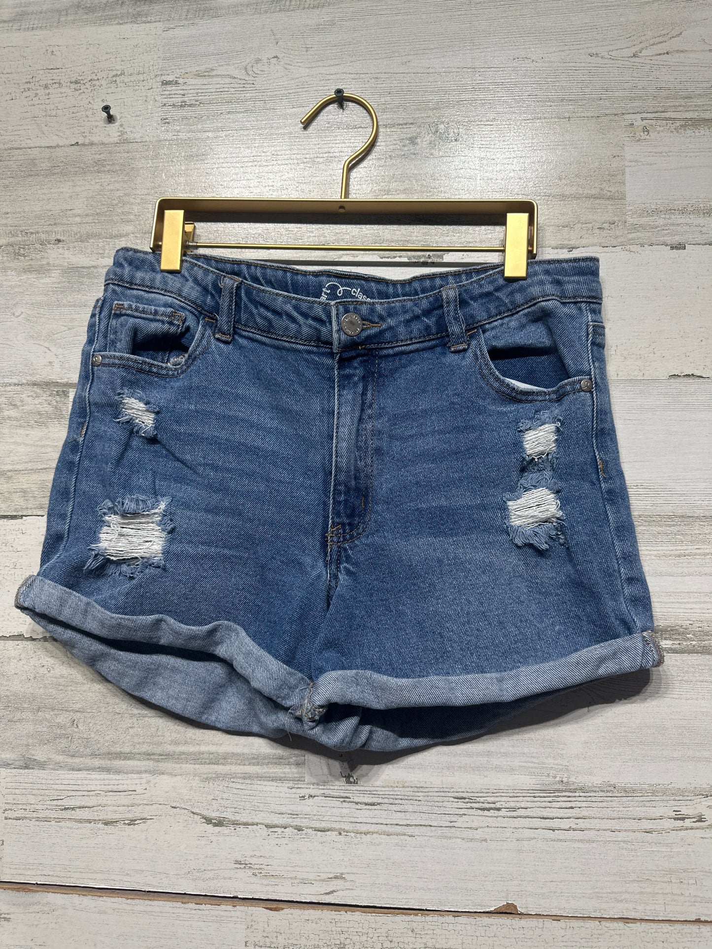 Girls Preowned Size 18 (XXL) Art Class Distressed Denim Shorts - Good Used Condition