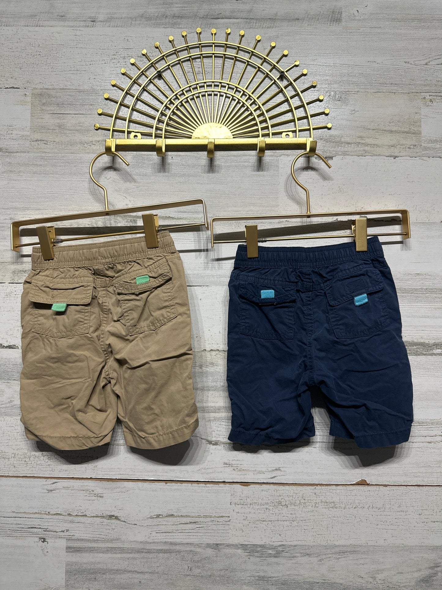 Boys Size 2t Wonder Nation Pull On Drawstring Shorts Lot (2 Pieces) - Good Used Condition