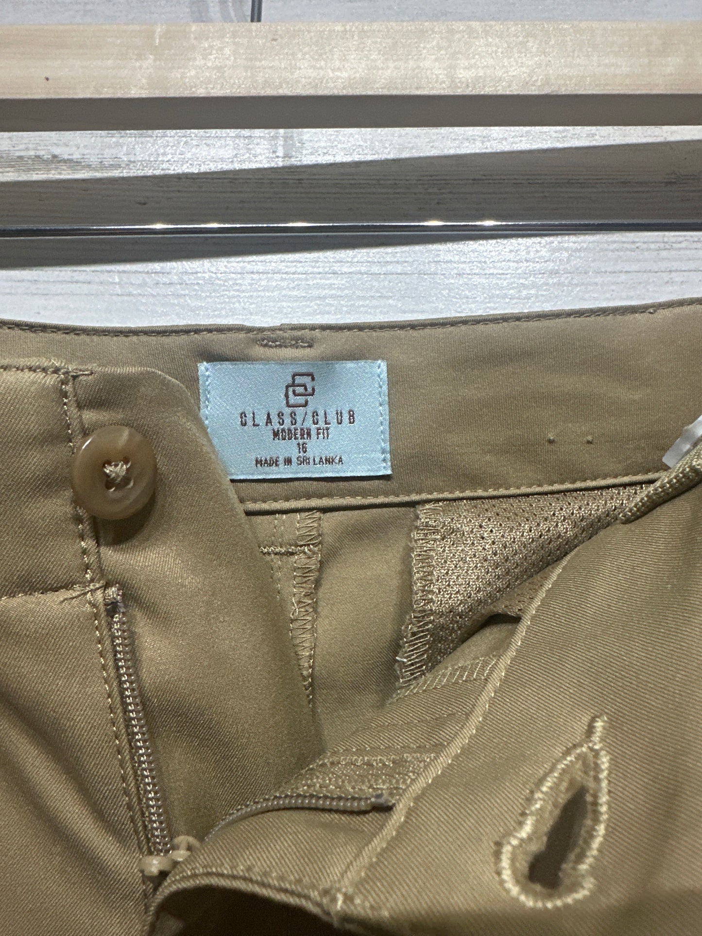 Boys Size 16 Class Club Modern Fit Performance Material Khaki Pants - Very Good Used Condition