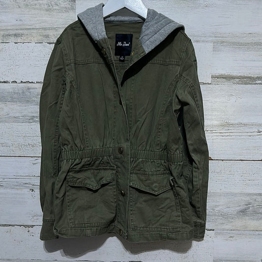Girls Size 10 Me Jane olive green hopded jacket - good used condition