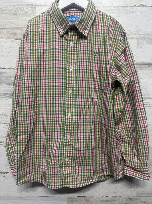 Size 10 J.Bailey Holiday Plaid Roscoe Button Up Shirt - Very Good Used Condition