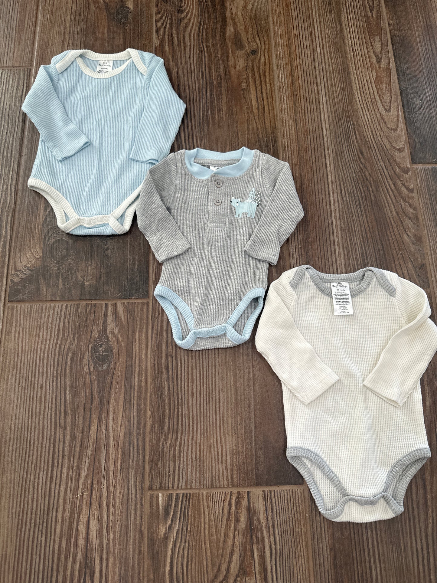 Size 0-3m Little Beginnings Clothing Lot (3 Pieces) - Good Used Condition