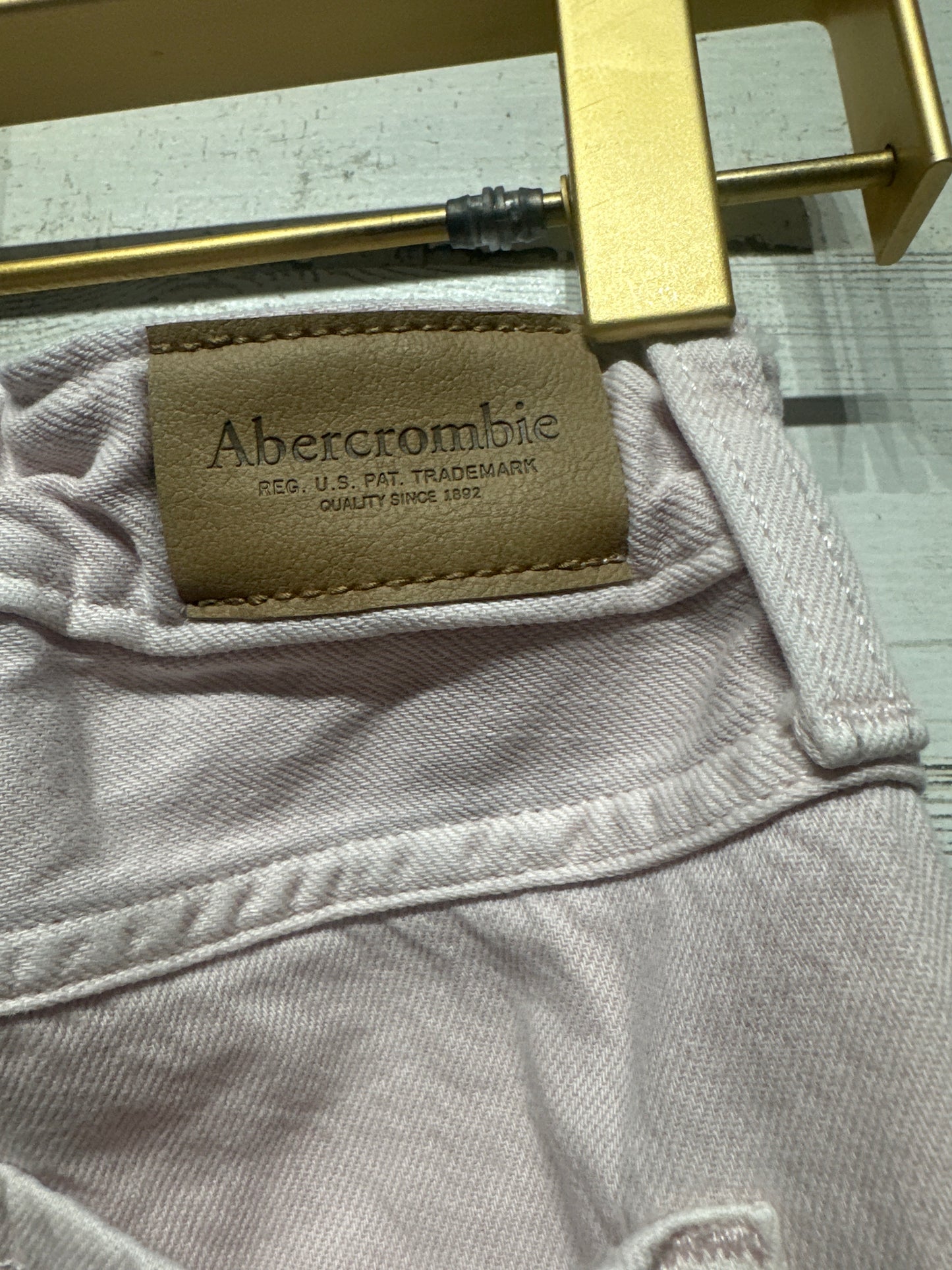 Size 9-10 Long Abercrombie Adjustable Waist High Rise Ultra Wide Leg Jeans and White Shirt - Good Used Condition
