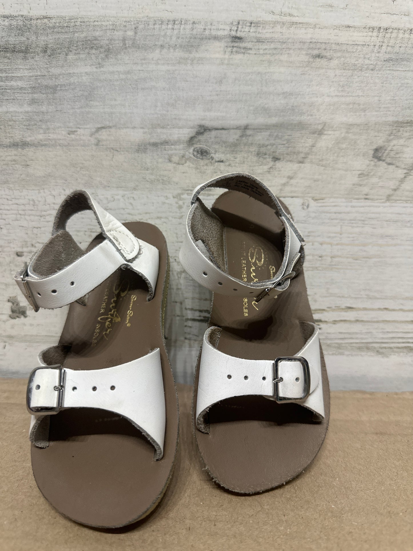 Size 9 Toddler SunSan Surfer White Sandals - Good Used Condition*