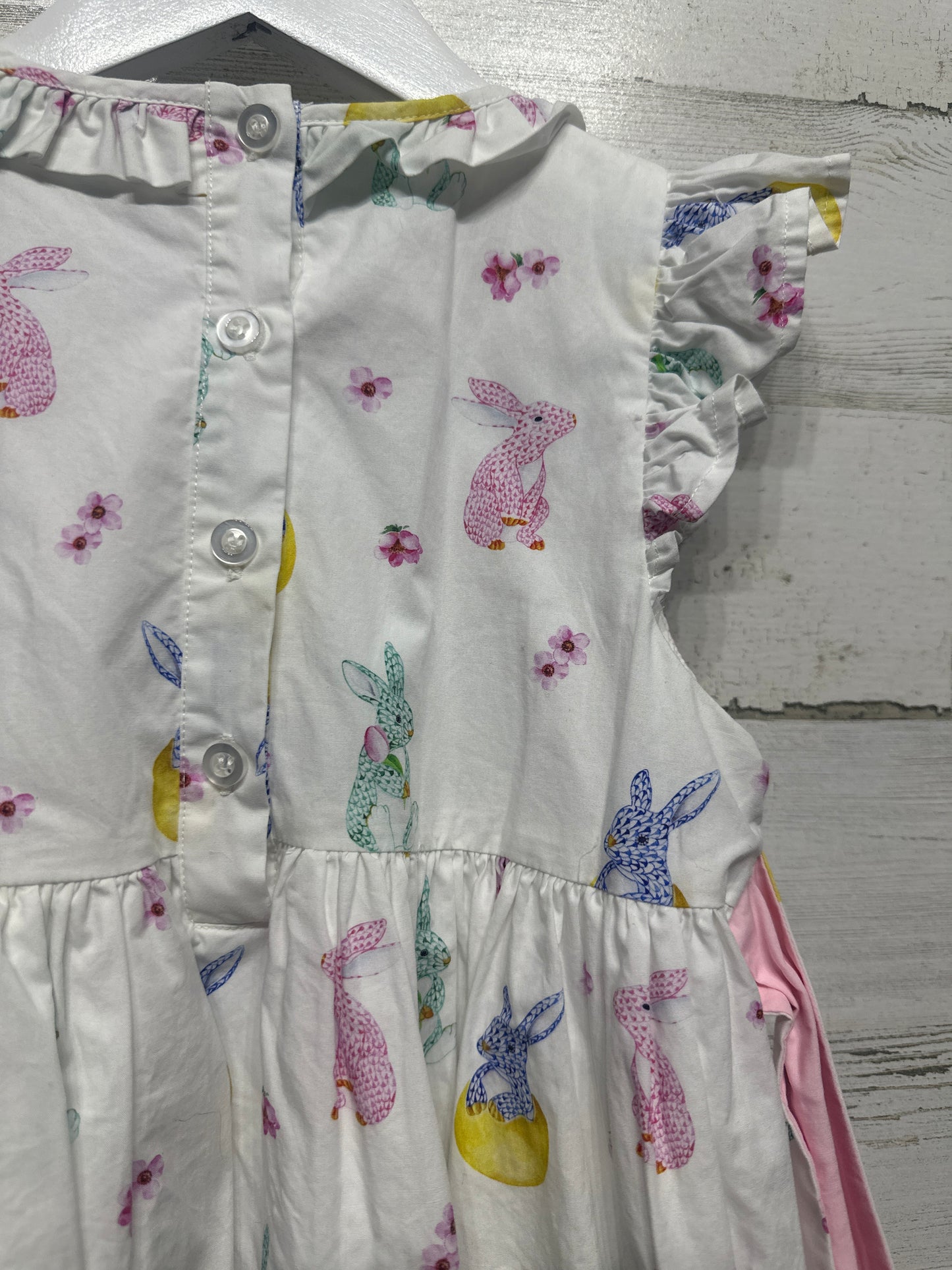 Girls Size 7 Nanducket Smocked Bunny Dress- Very Good Used Condition